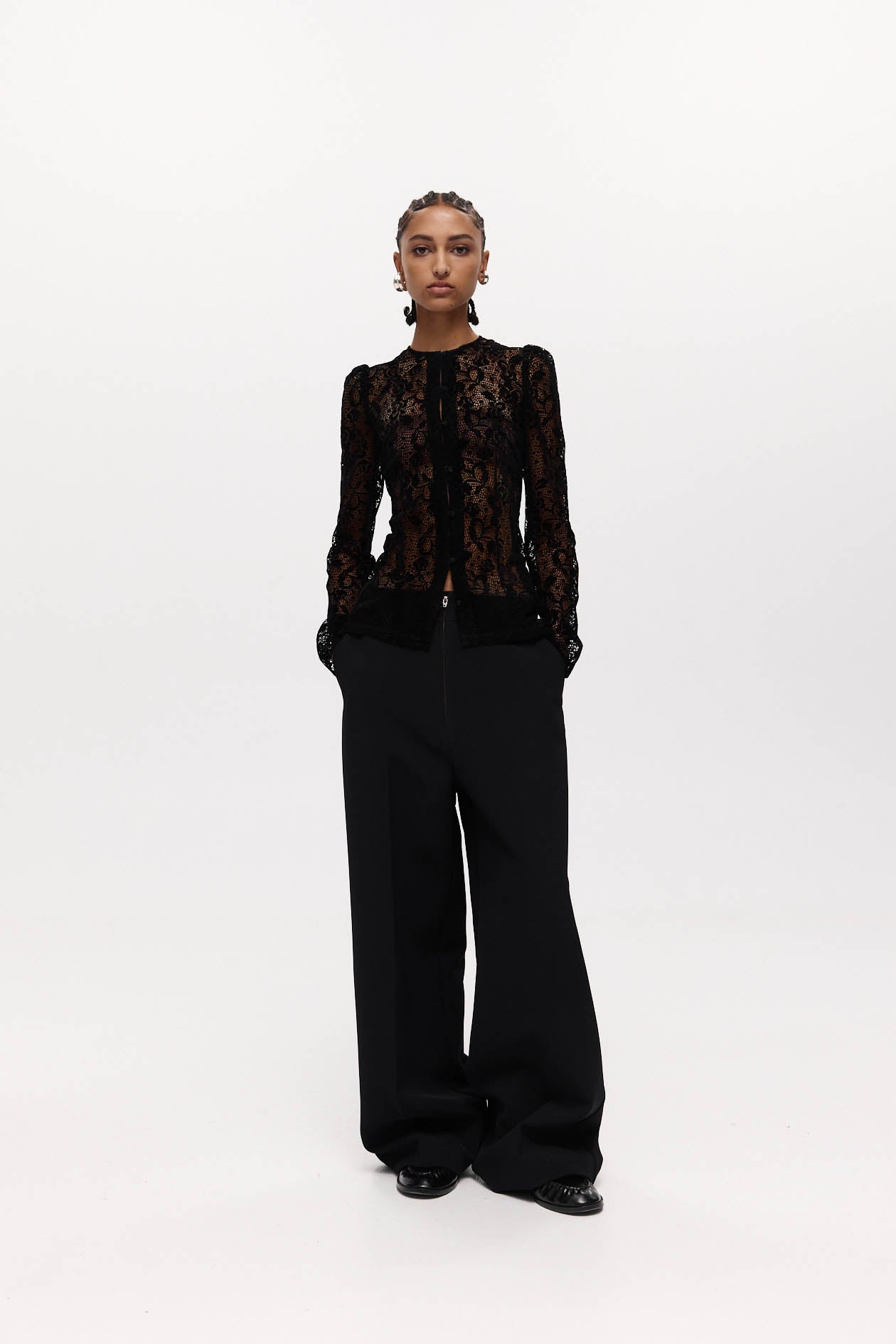 Helena Top Black Lace