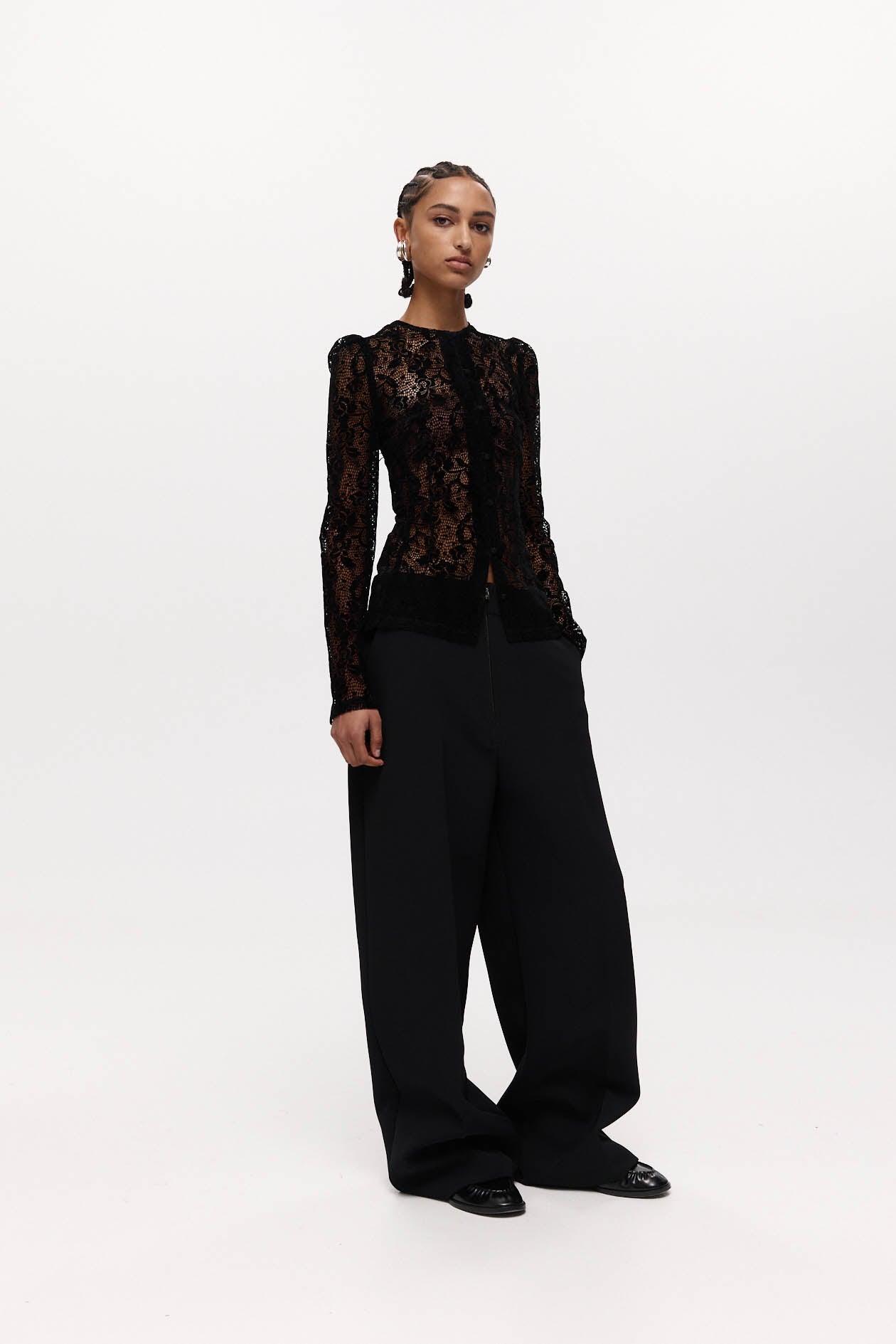Helena Top Black Lace