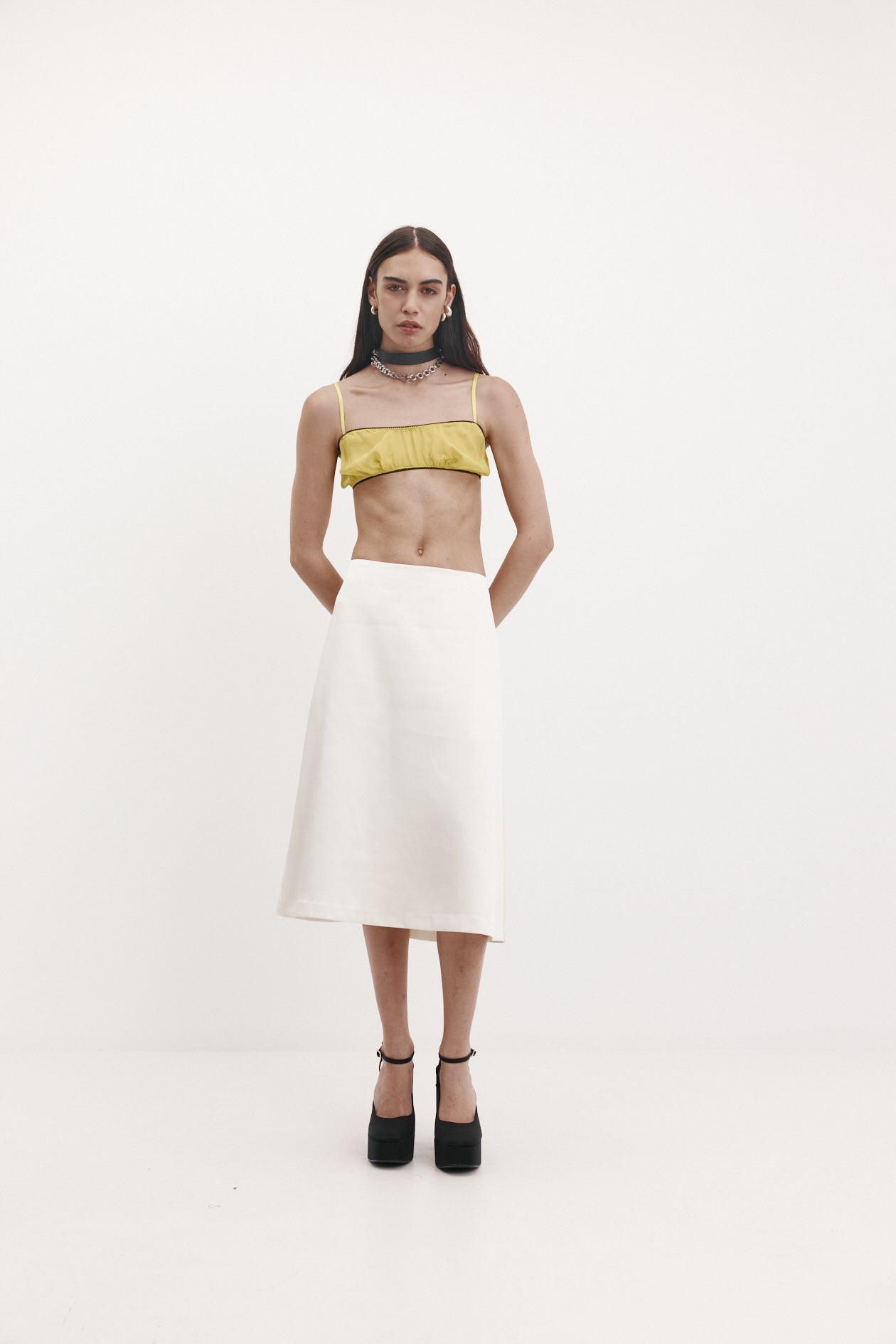 Crume Skirt in Satin Faille