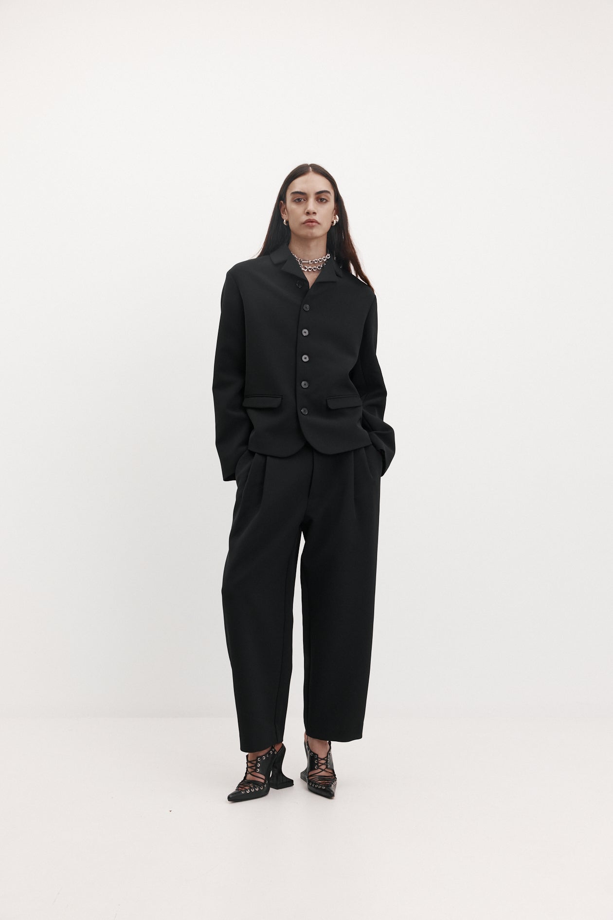 Cindy Jacket in Bonded Suiting