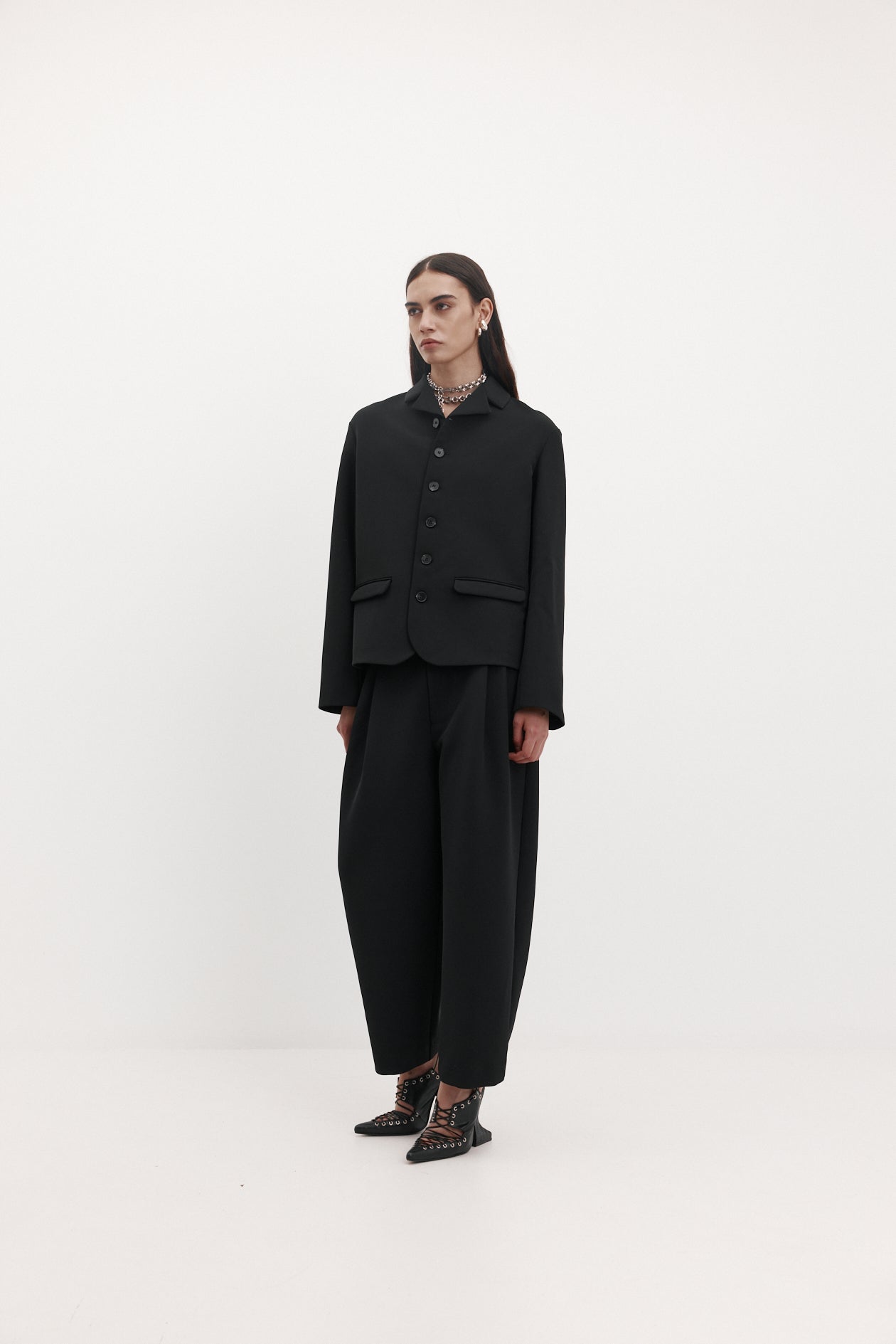 Cindy Jacket in Bonded Suiting