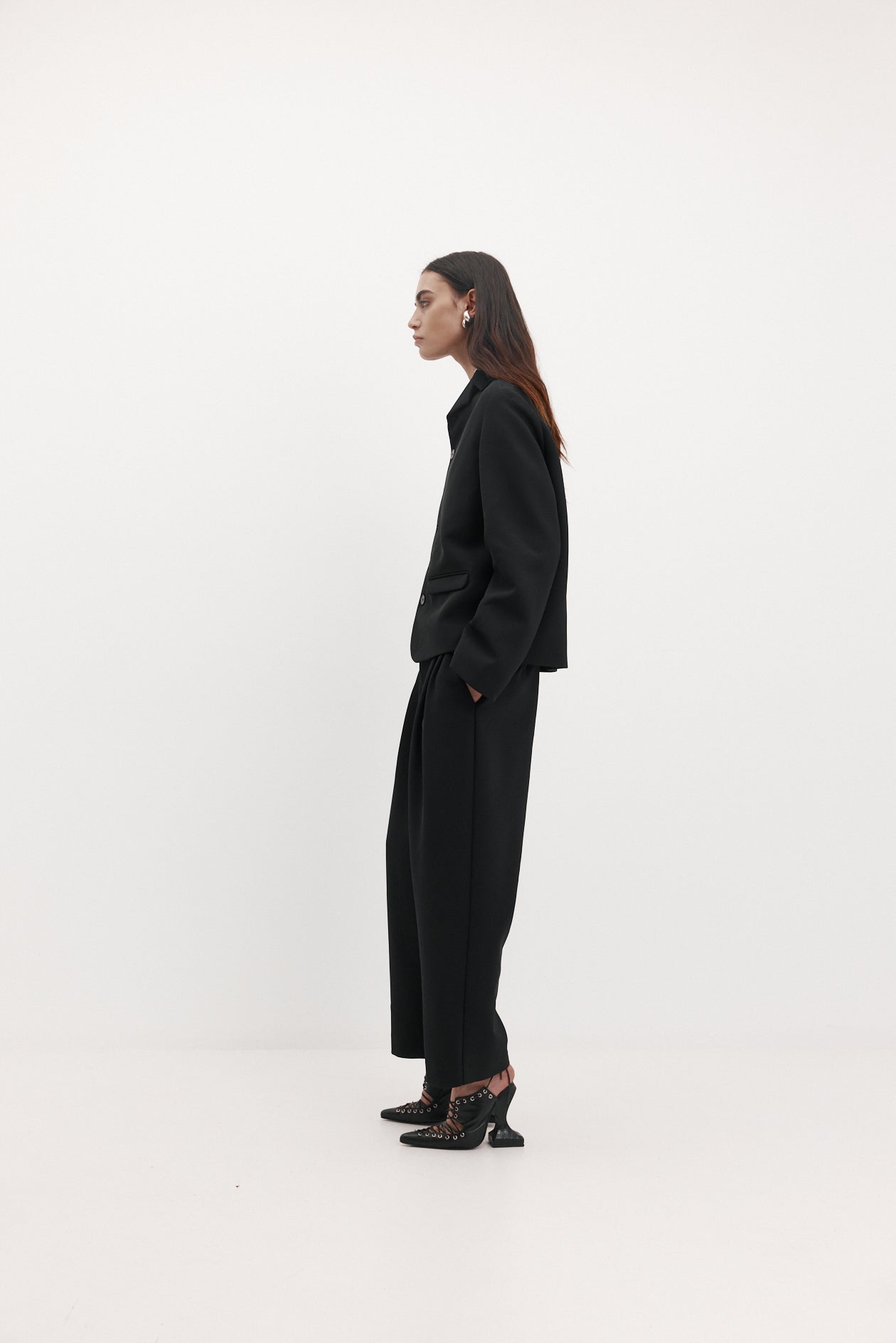 Cindy Jacket in Bonded Suiting
