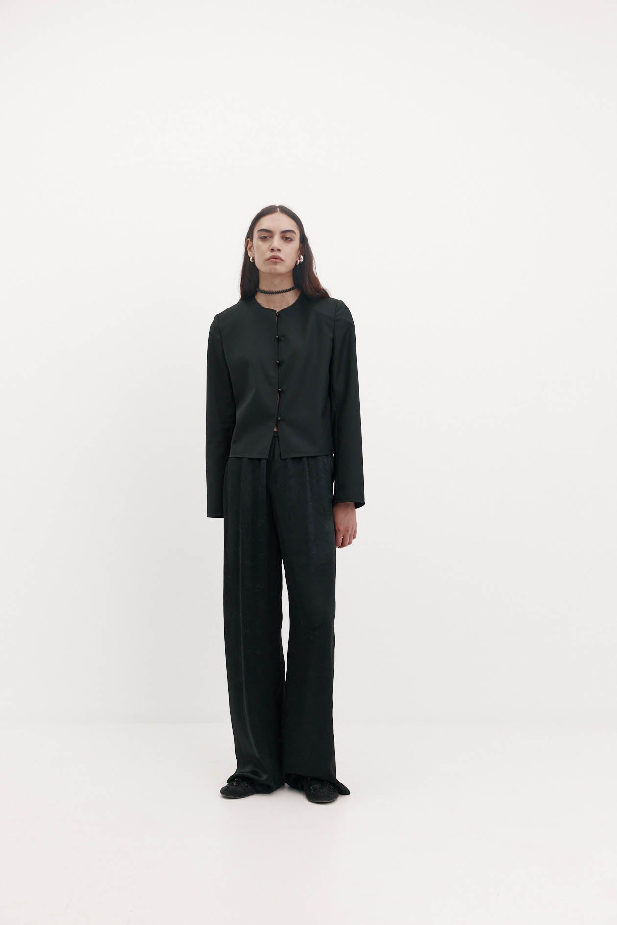 Eileen Top in Wool Suiting