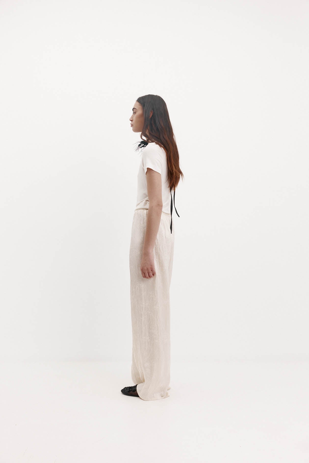 Irving Trouser in Jacquard Satin