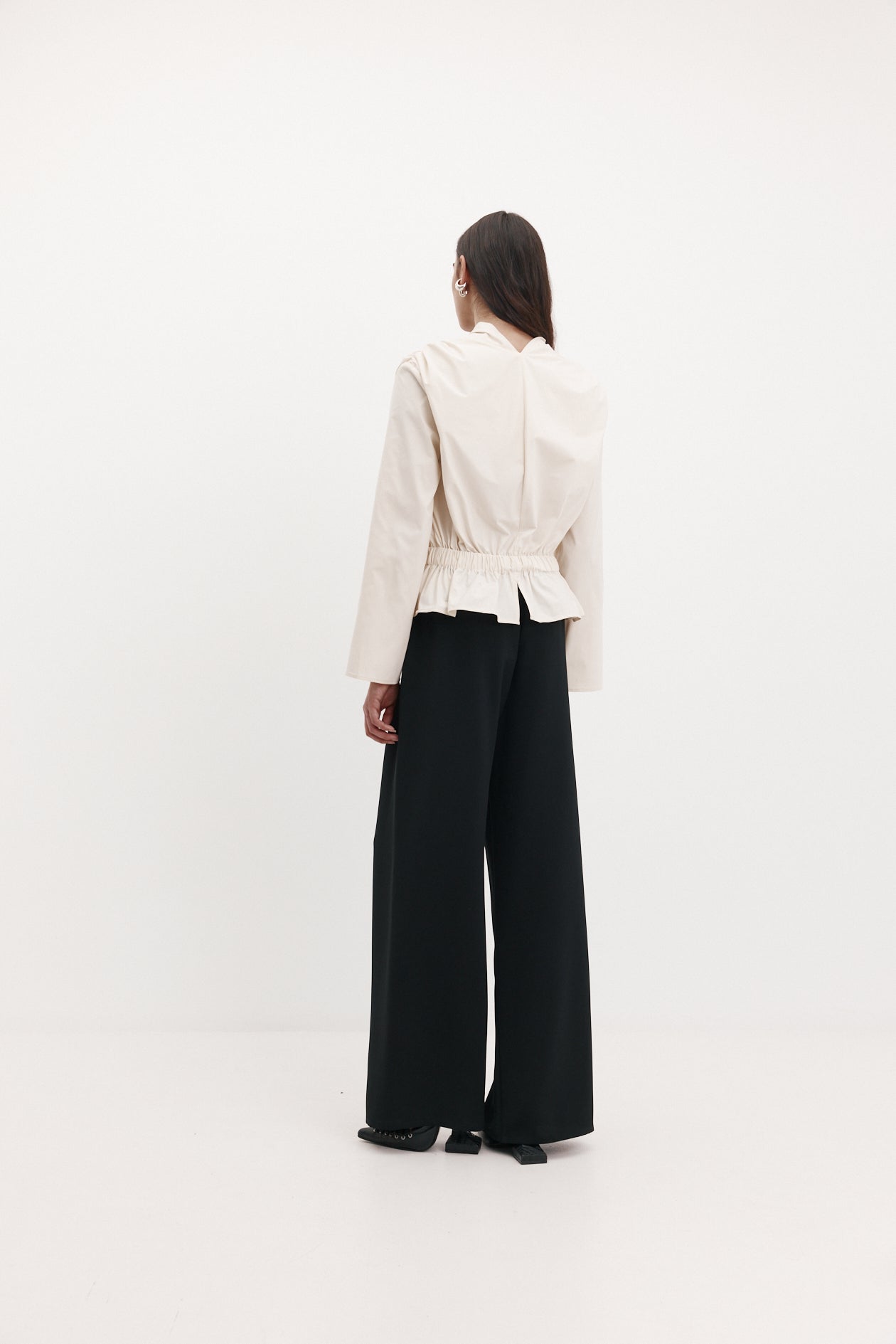 Long Sleeve Chaimberlain Top in Tech Taffeta