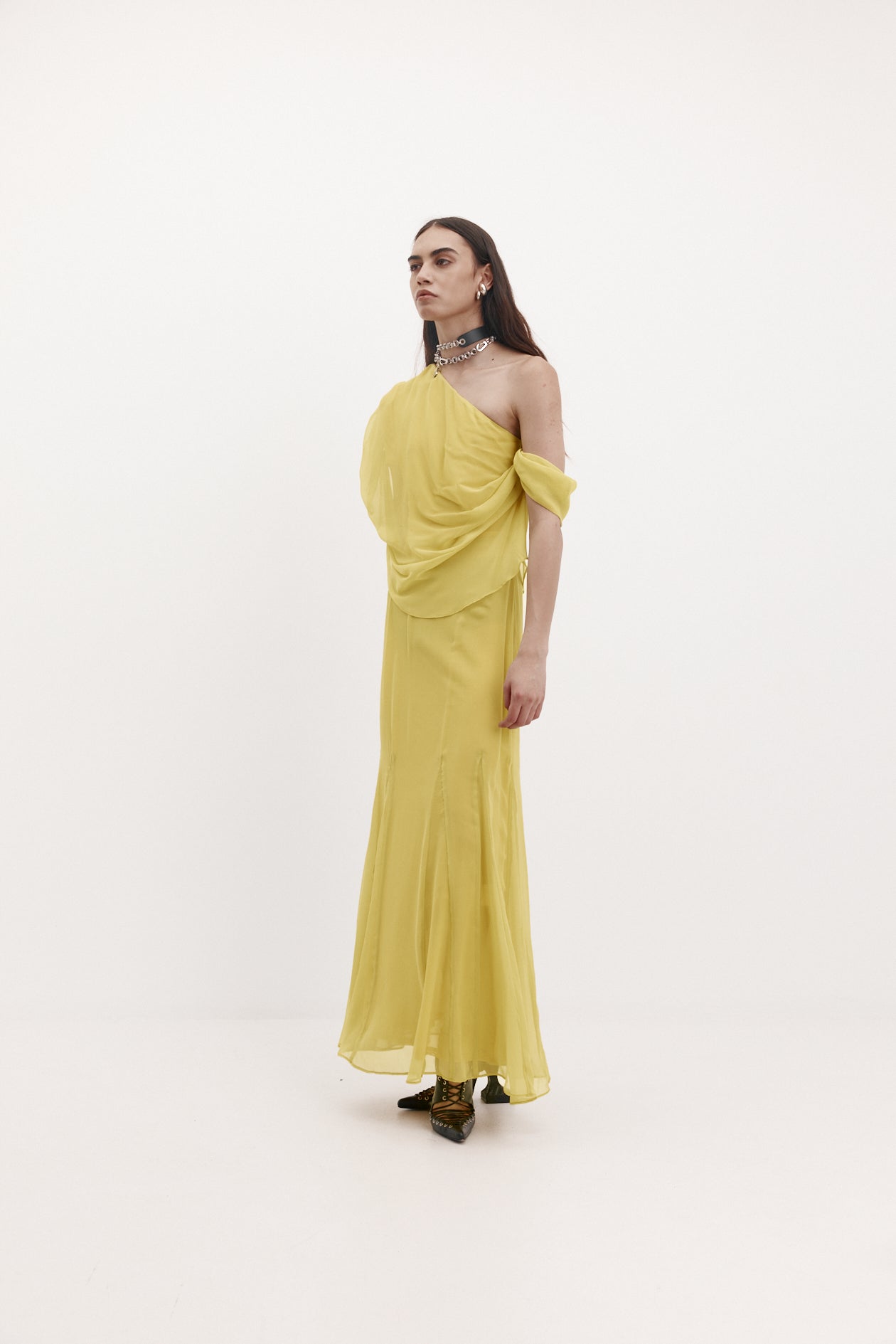 silk georgette dress Ulla Johnson | Women's Florella Gown in Blue Printed Sleeveless Gown with Ruffles - Size 10 | Black Tie | Evening Portrait dress arrives in a rosy pink Ivory Silk Georgette Marquis