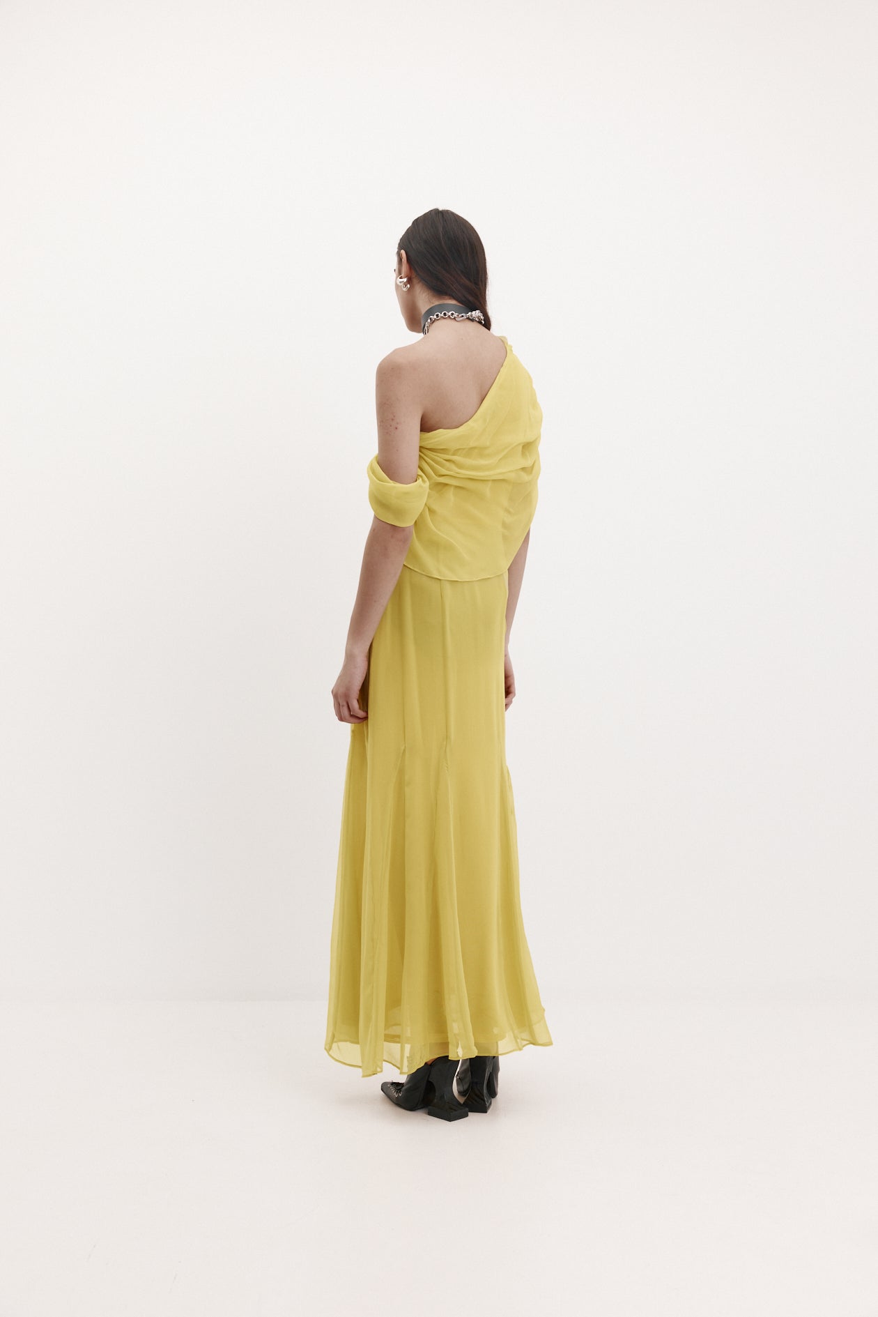 Lucille Dress in Silk Georgette