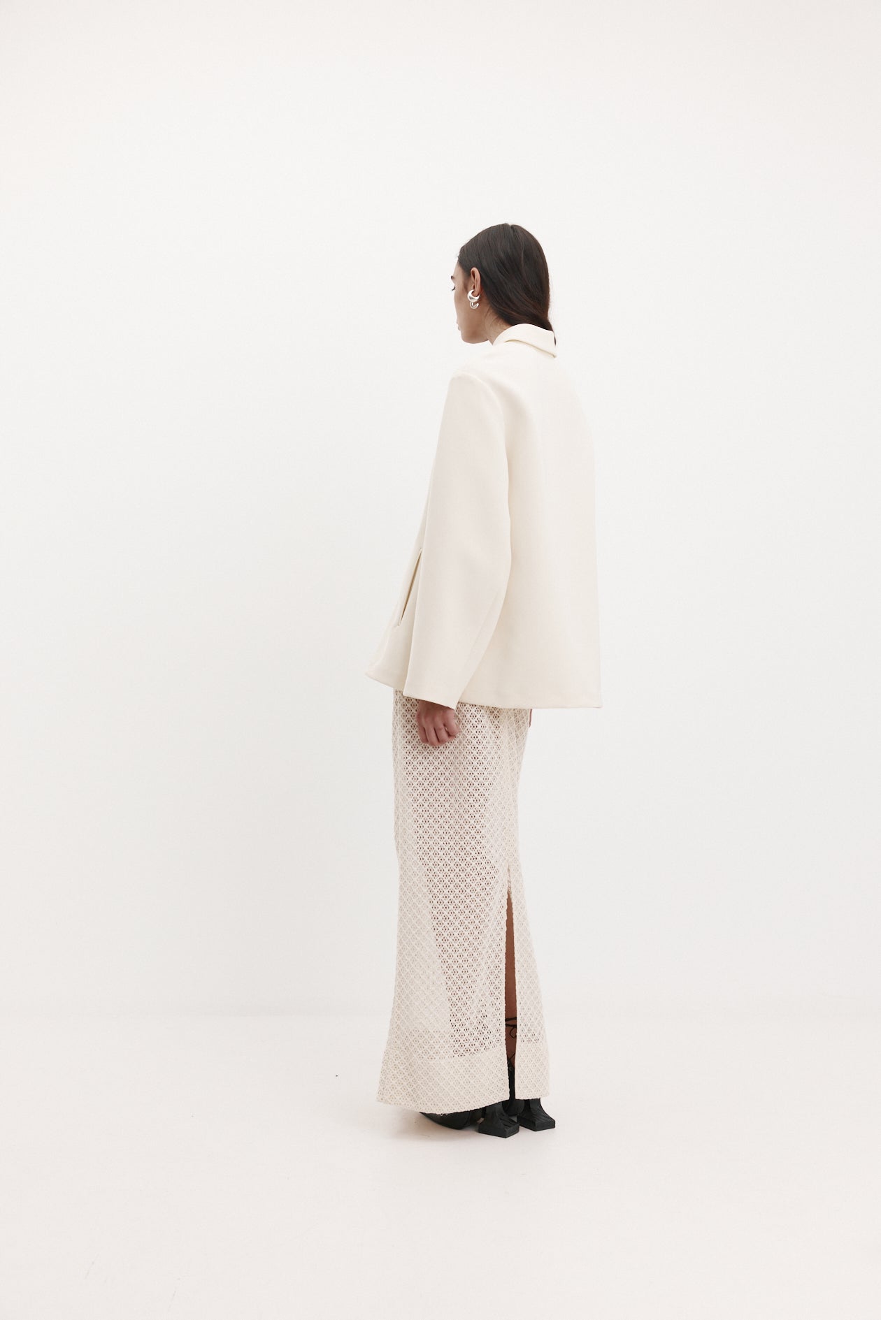 Canal Skirt in Knit Lace