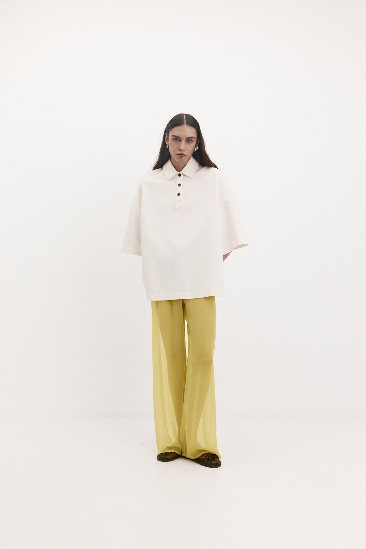 Irving Trouser in Silk Georgette