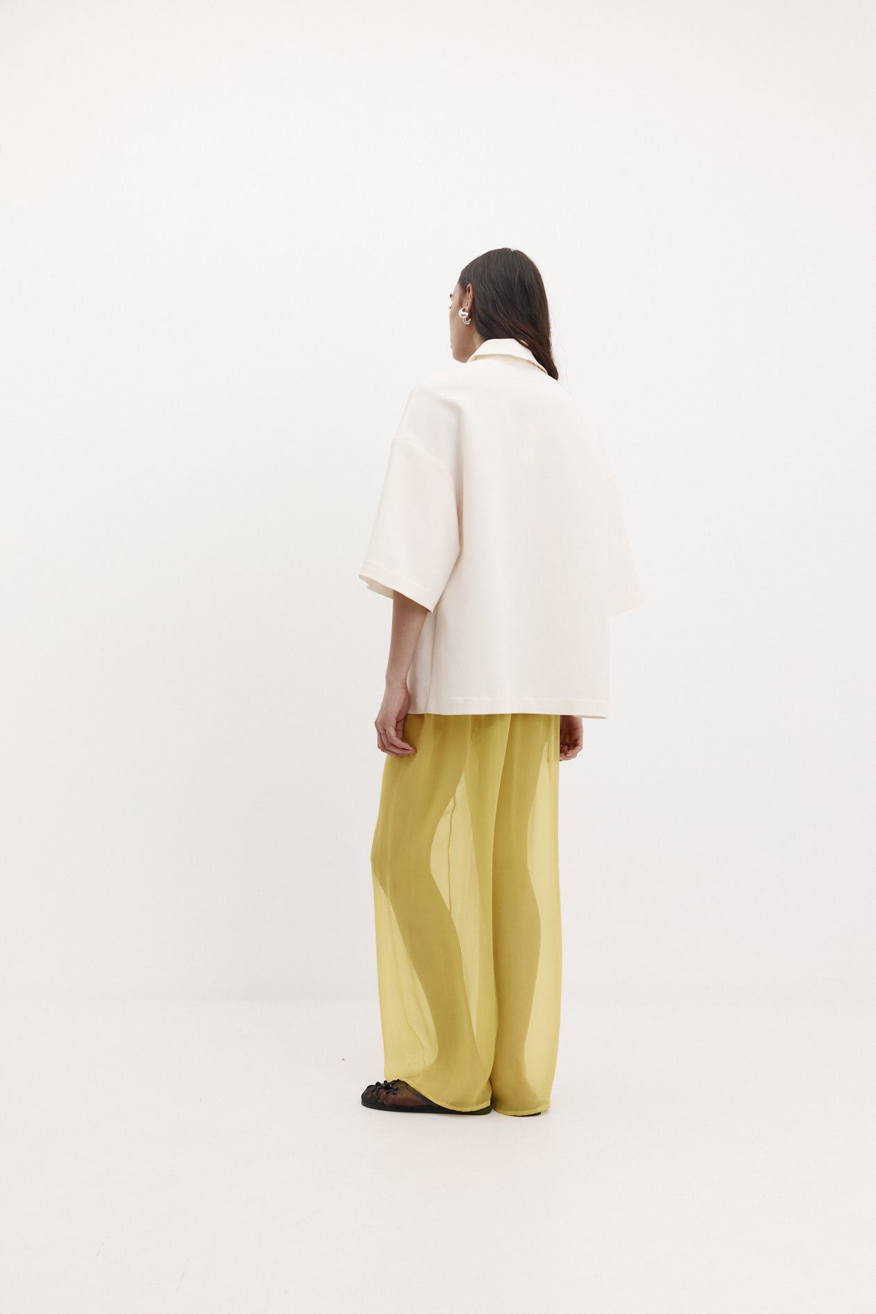 Irving Trouser in Silk Georgette