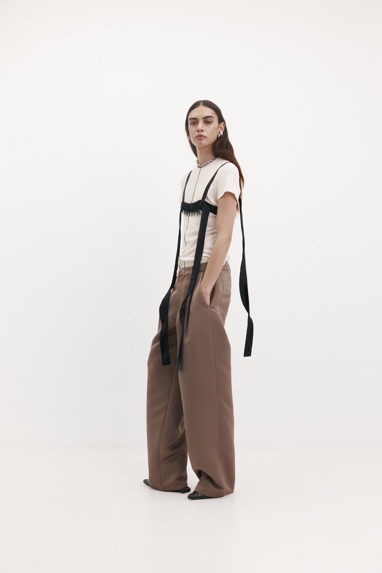 Cail Trouser in Satin Faille
