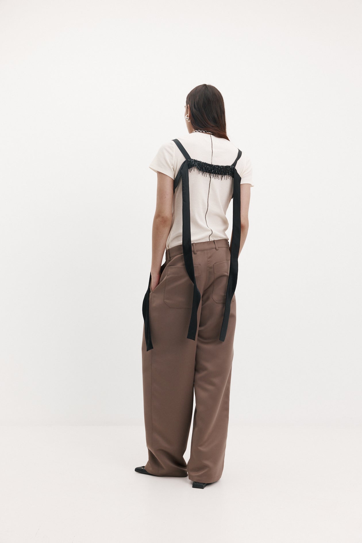 Cail Trouser in Satin Faille