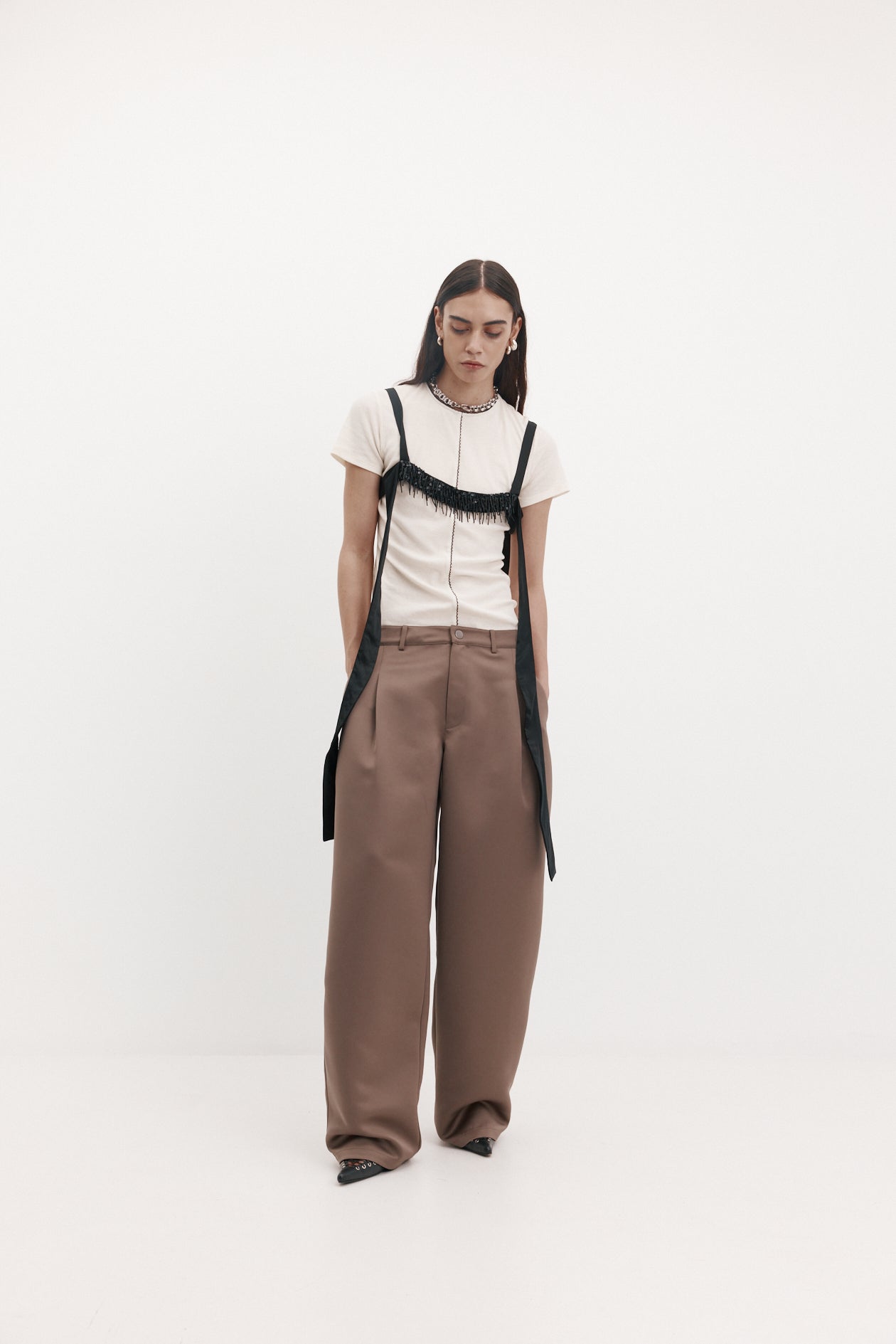Cail Trouser in Satin Faille