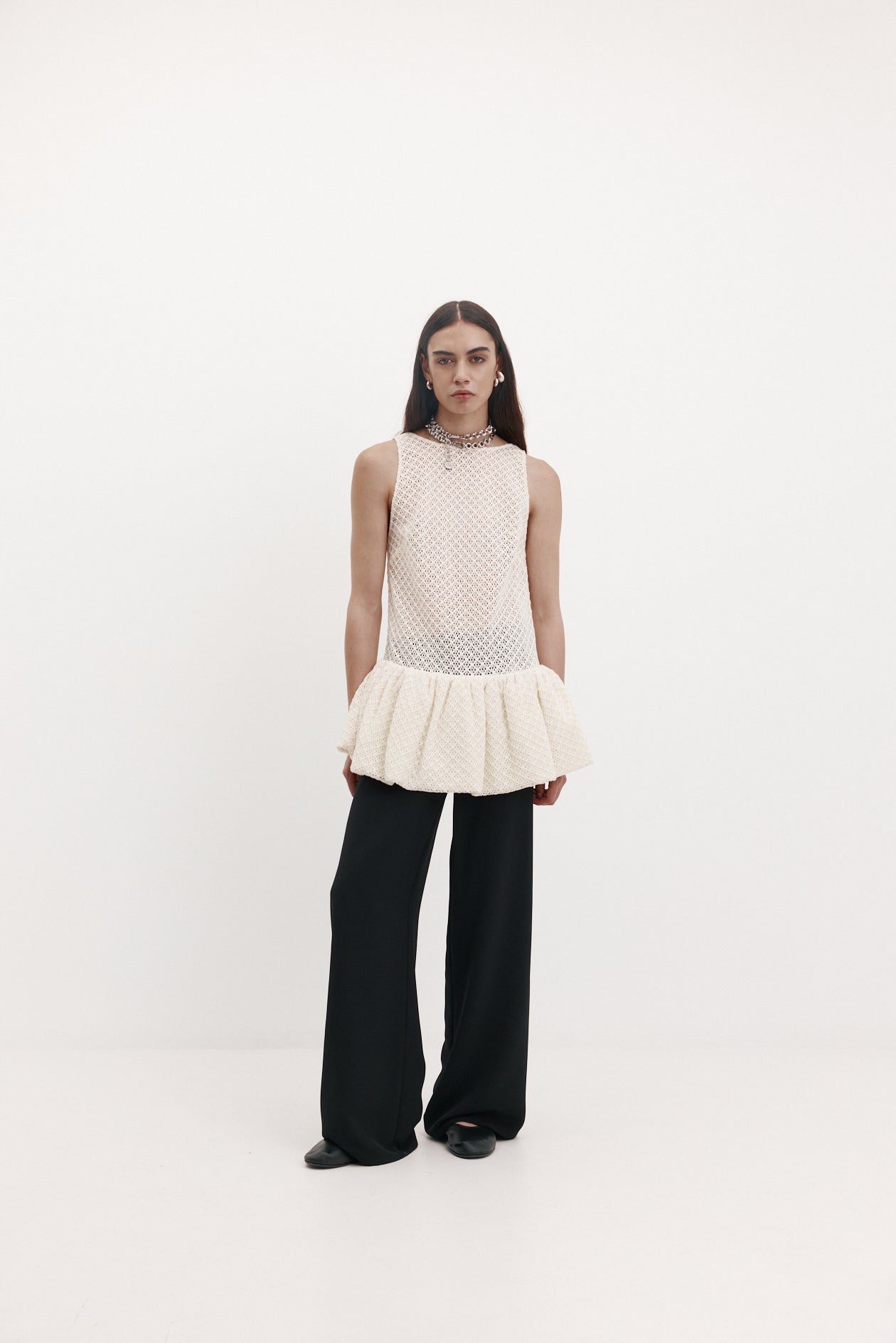 Sirius Top in Knit Lace