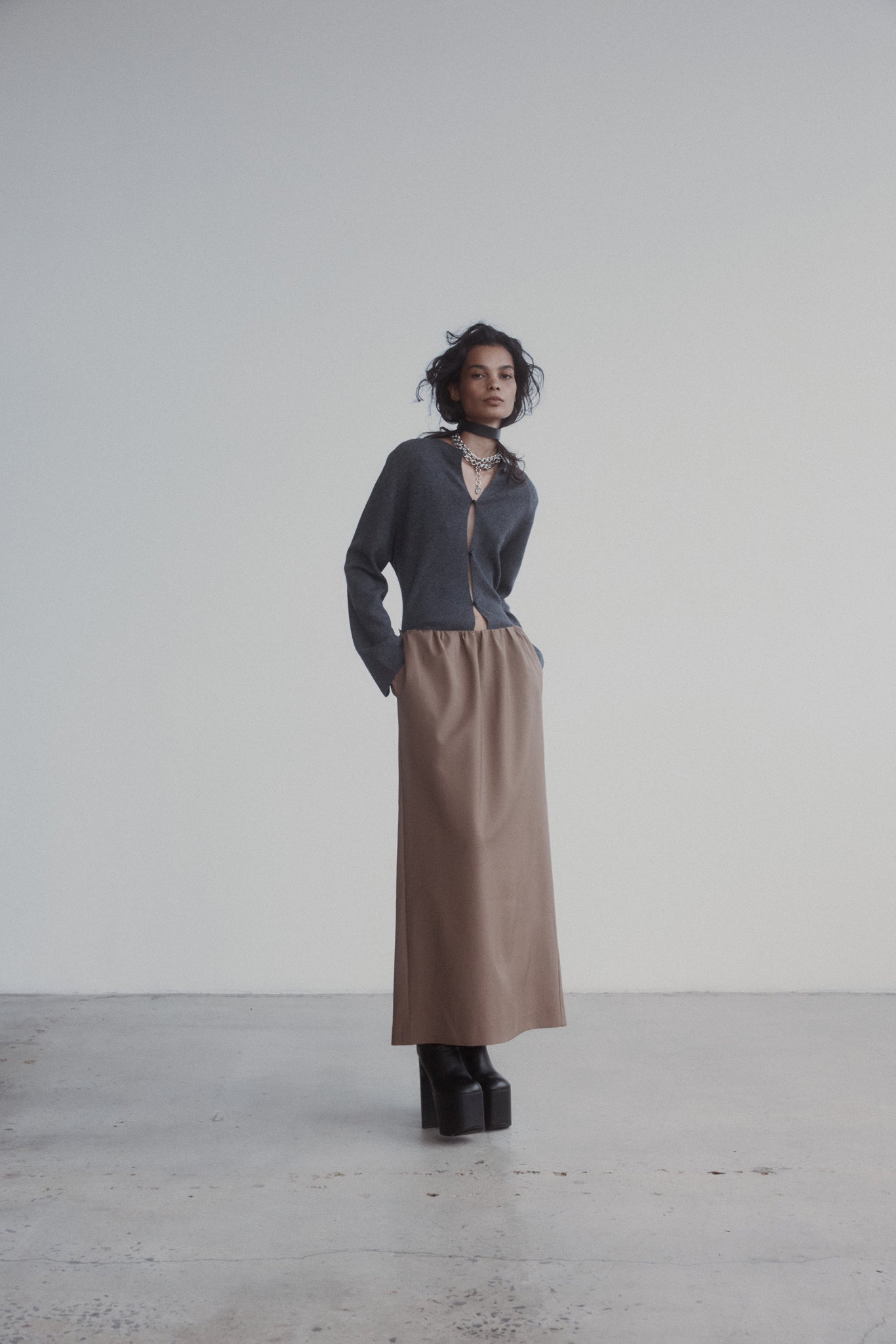 Mies Skirt in Wool Suiting