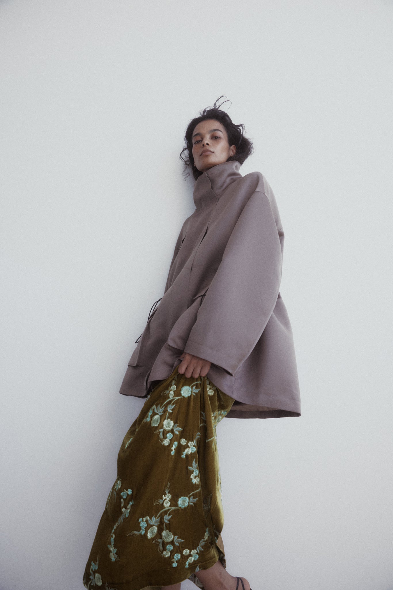 Balmoral Parka in Satin Faille