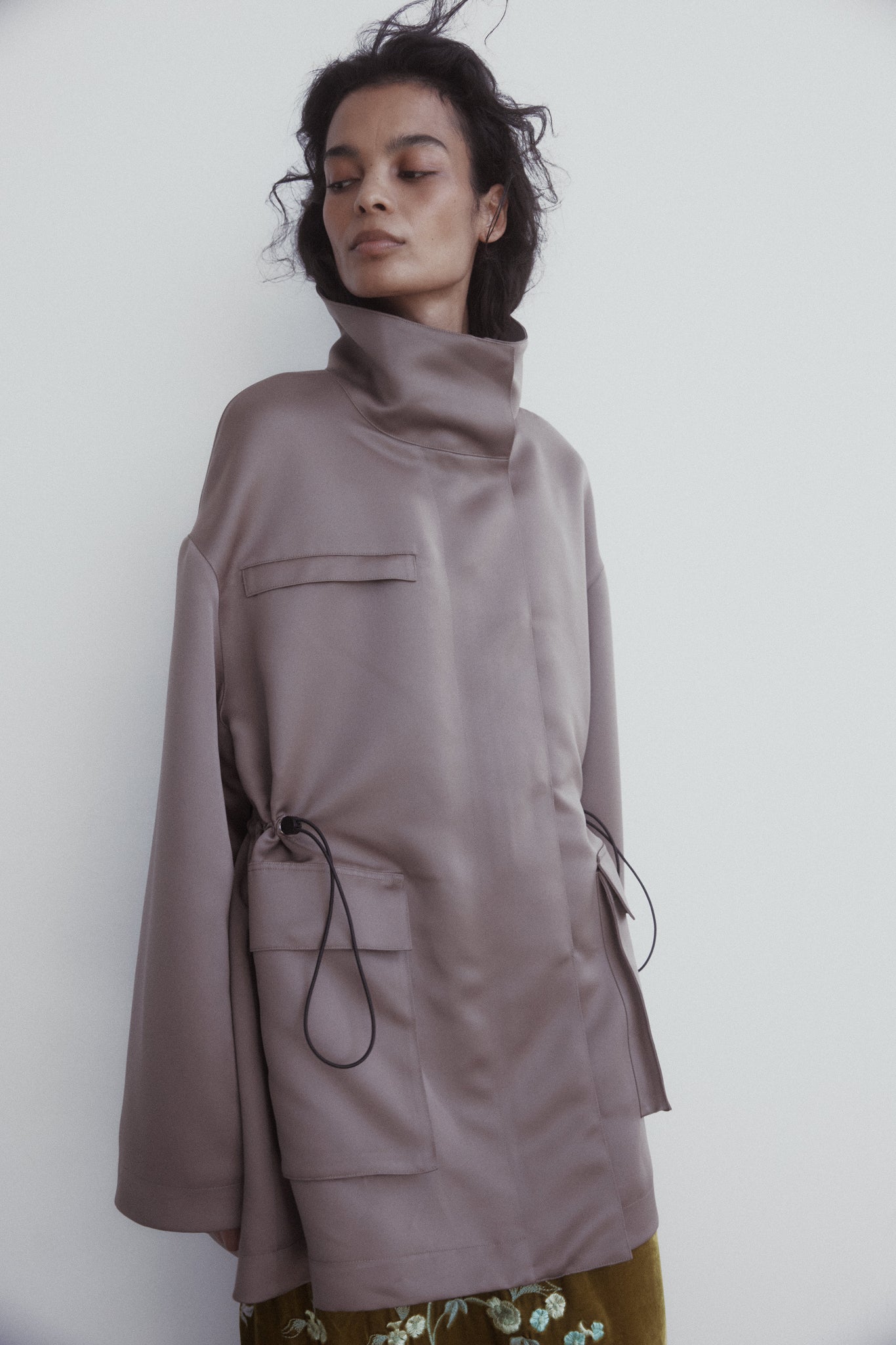 Balmoral Parka in Satin Faille