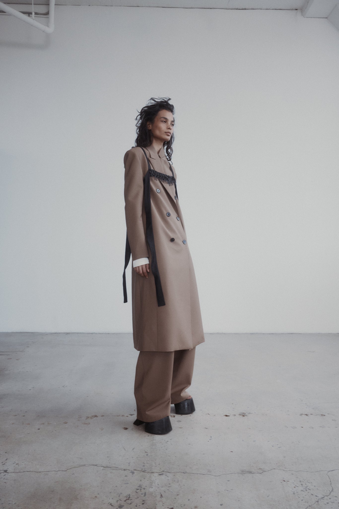 Iona Coat in Wool Suiting
