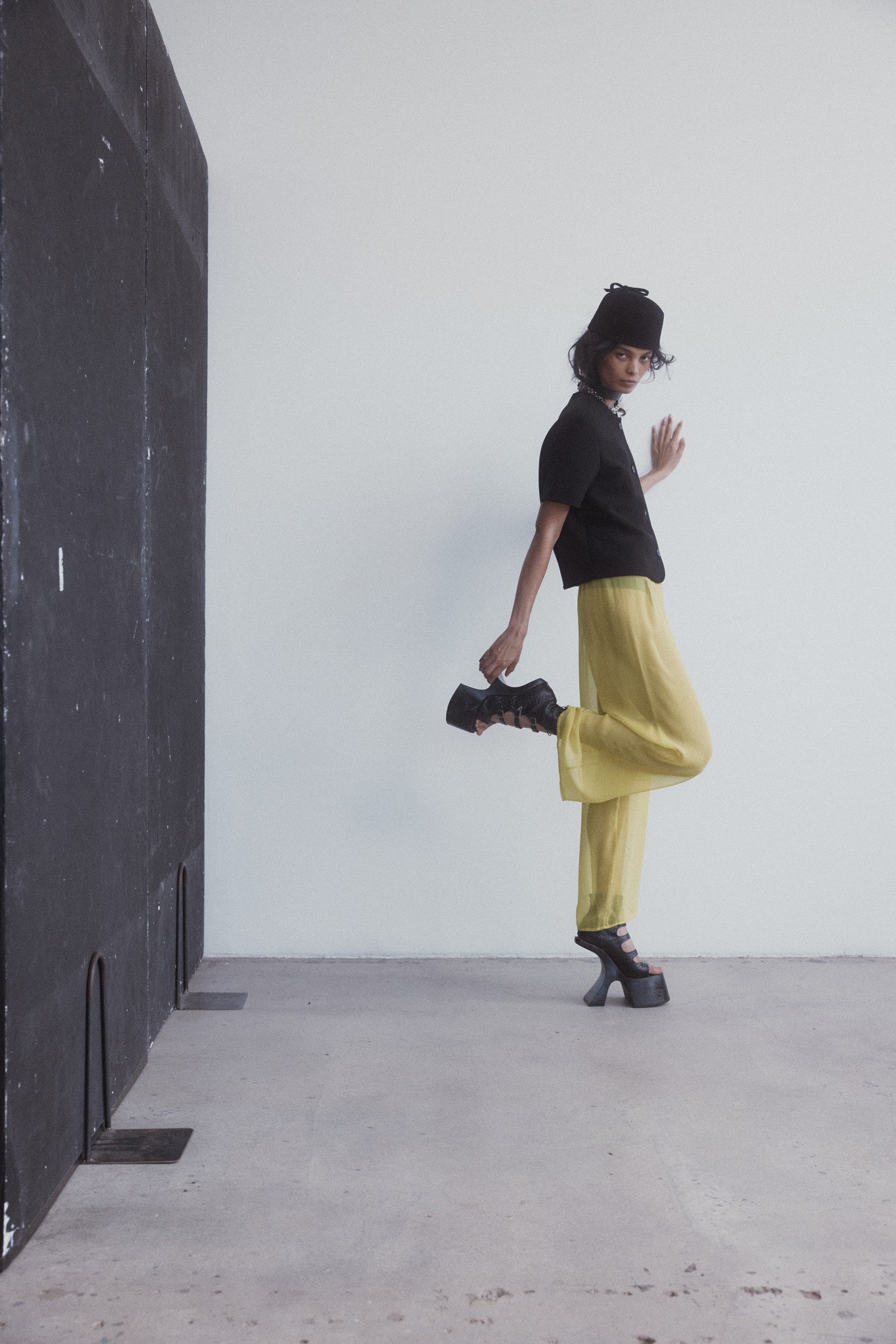 Irving Trouser in Silk Georgette