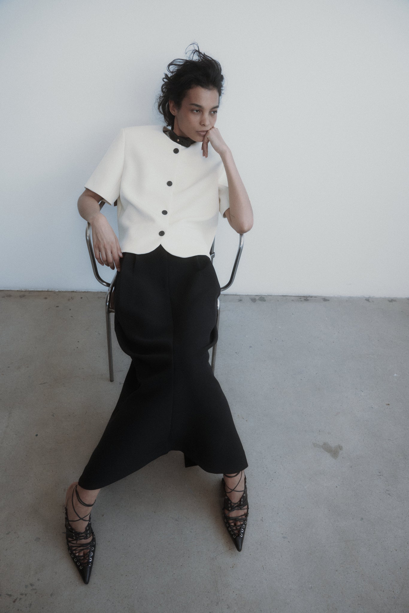 Short Sleeve Tilmens Jacket in Bonded Suiting