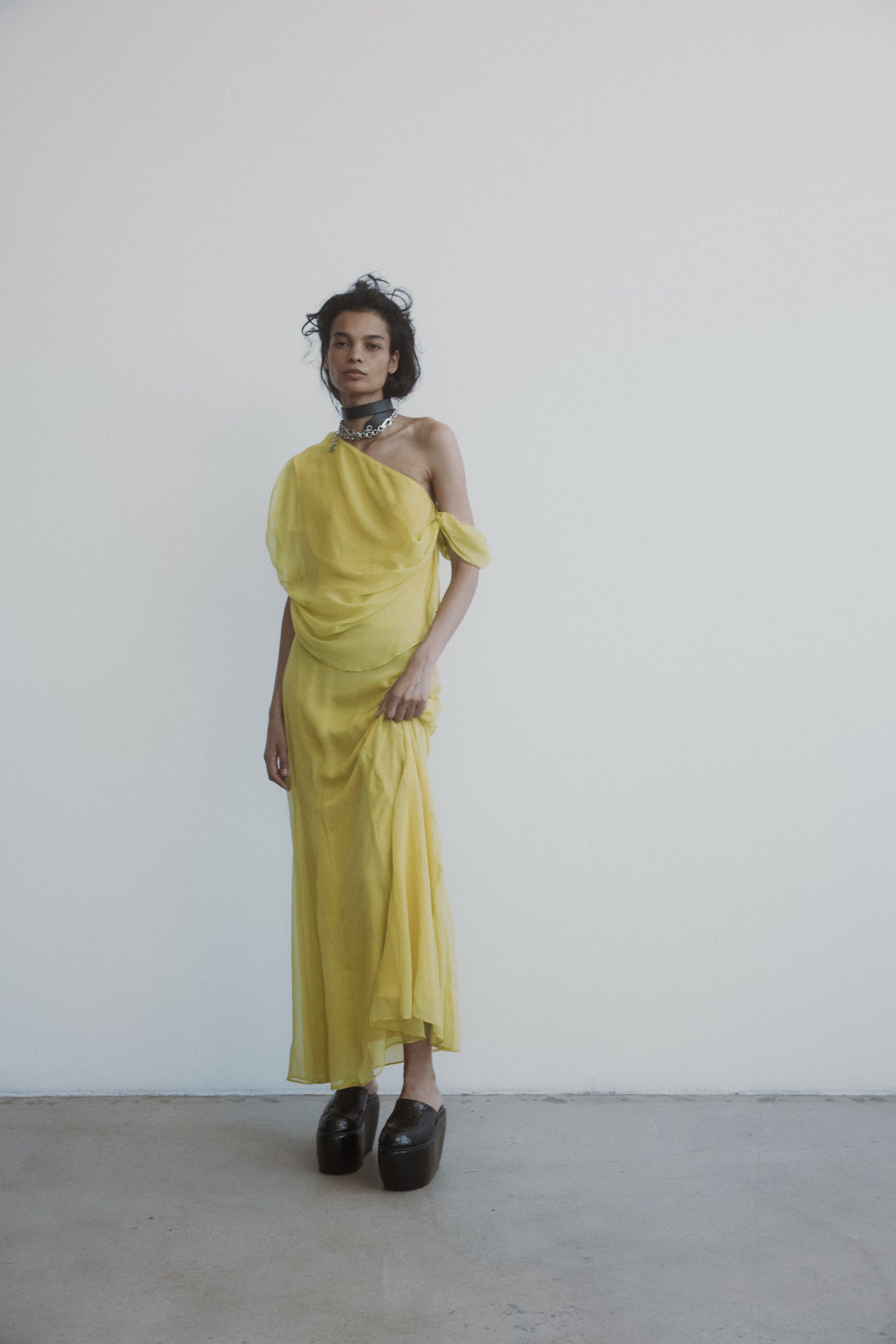 Lucille Dress in Silk Georgette