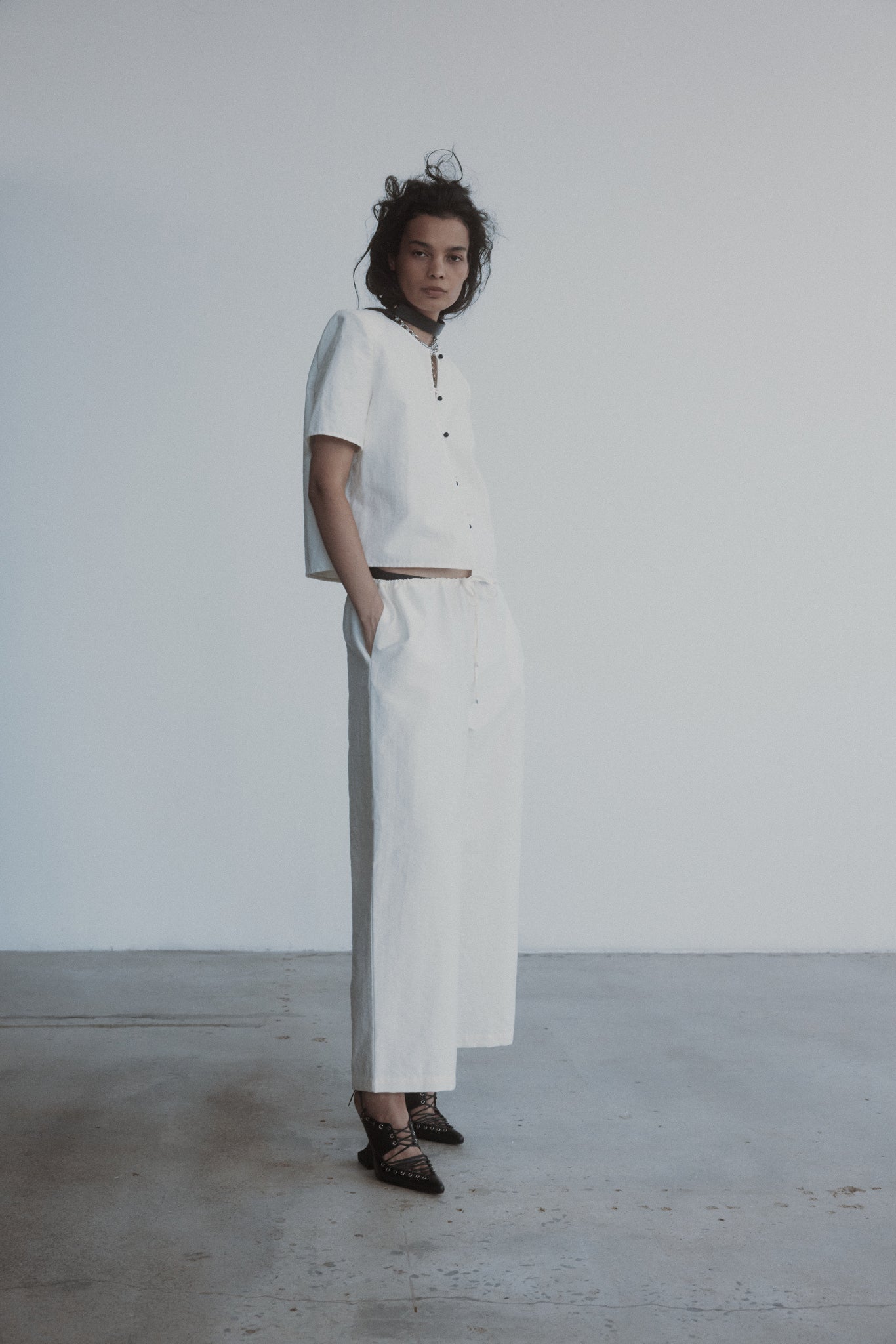 Lou Trouser in Washed Cotton