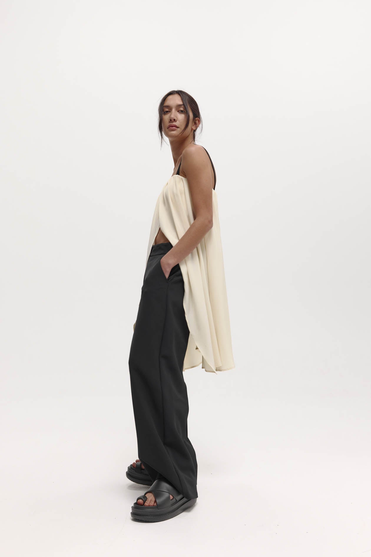 Bogart Top in Silk Crepe