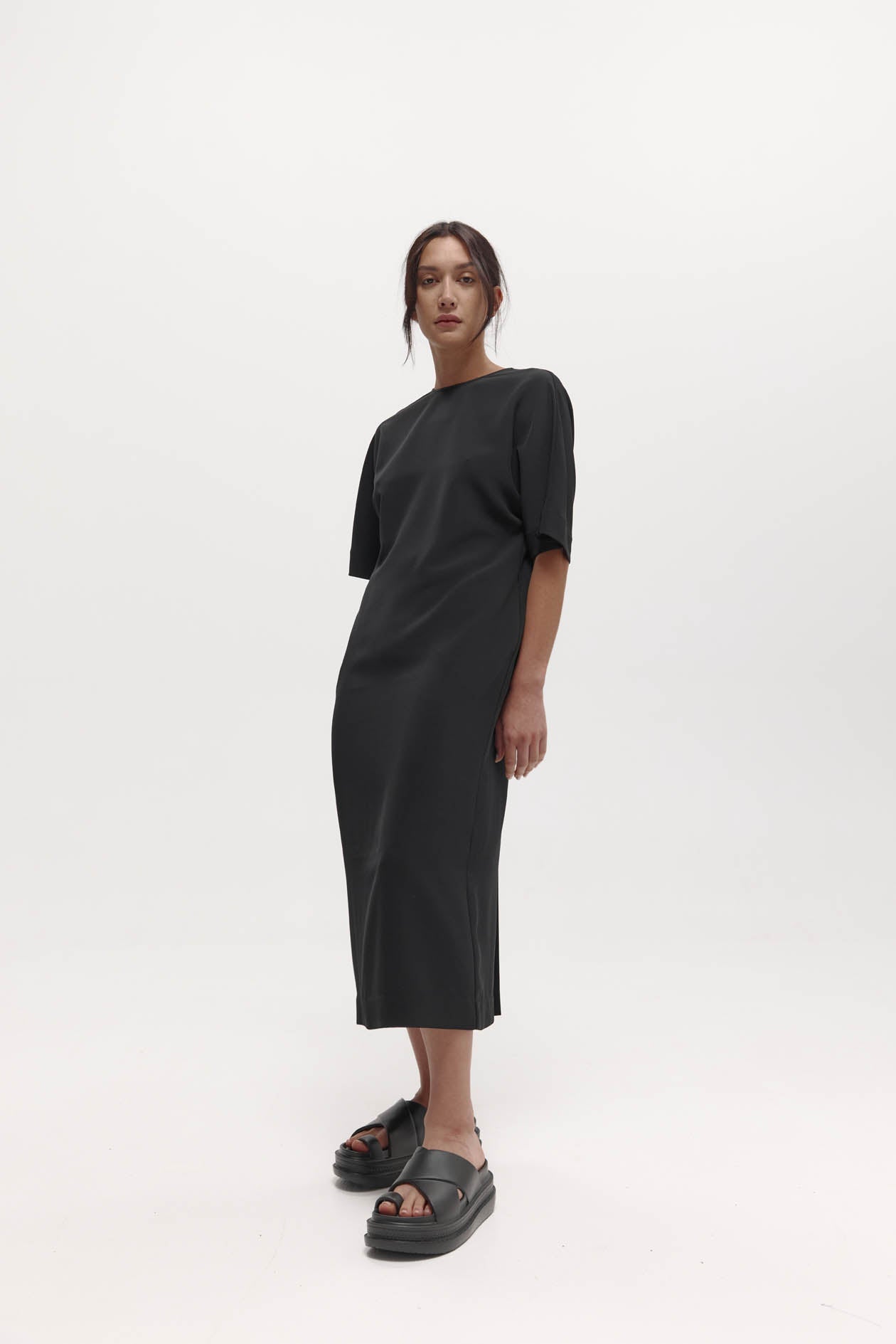 Dennison Dress in Drape Suiting