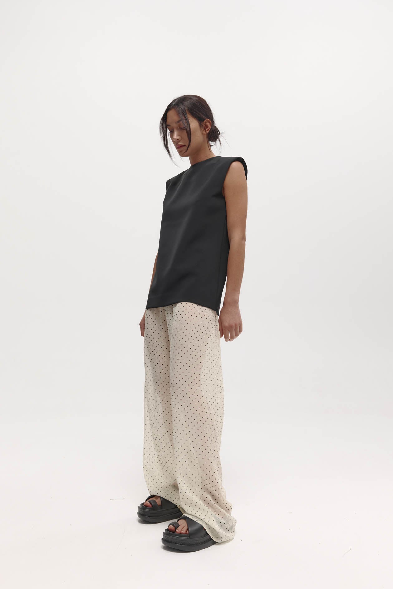 Irving Trouser in Silk Georgette