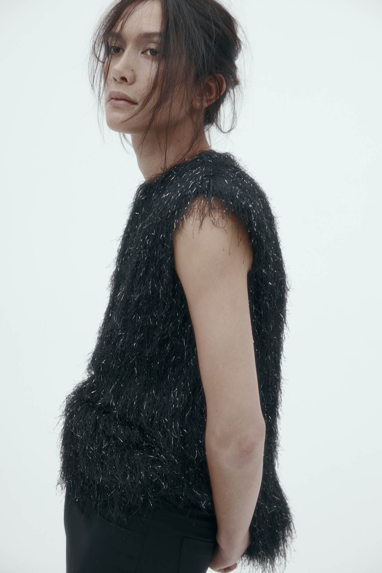 Garbo Top in Fringe Tinsel