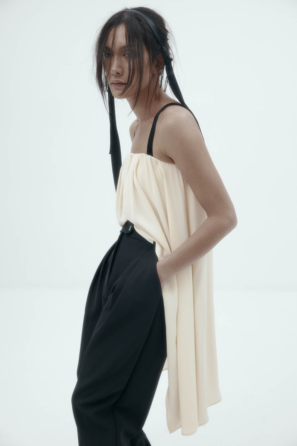 Bogart Top in Silk Crepe