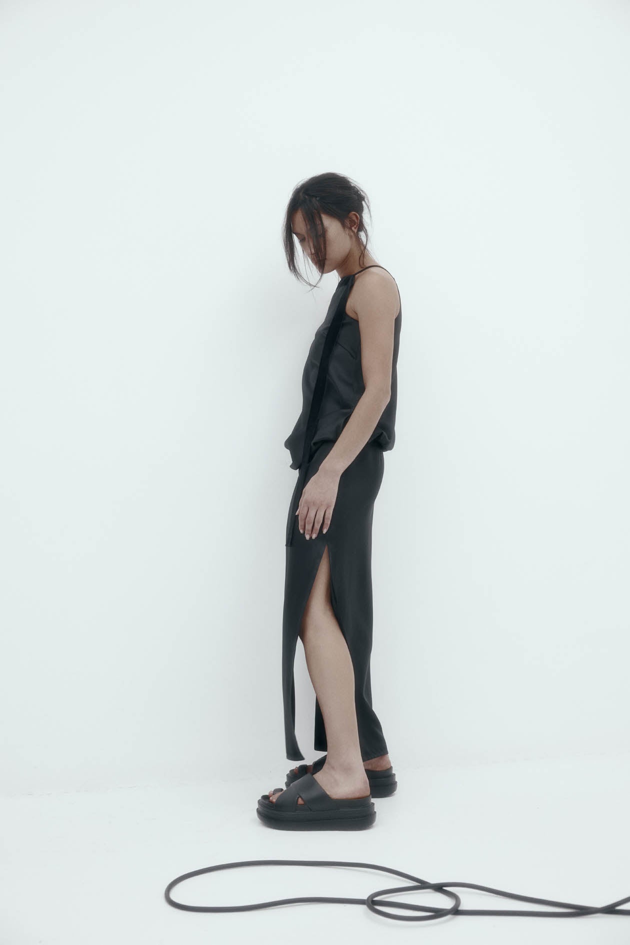 Hubert Halter Dress in Satin