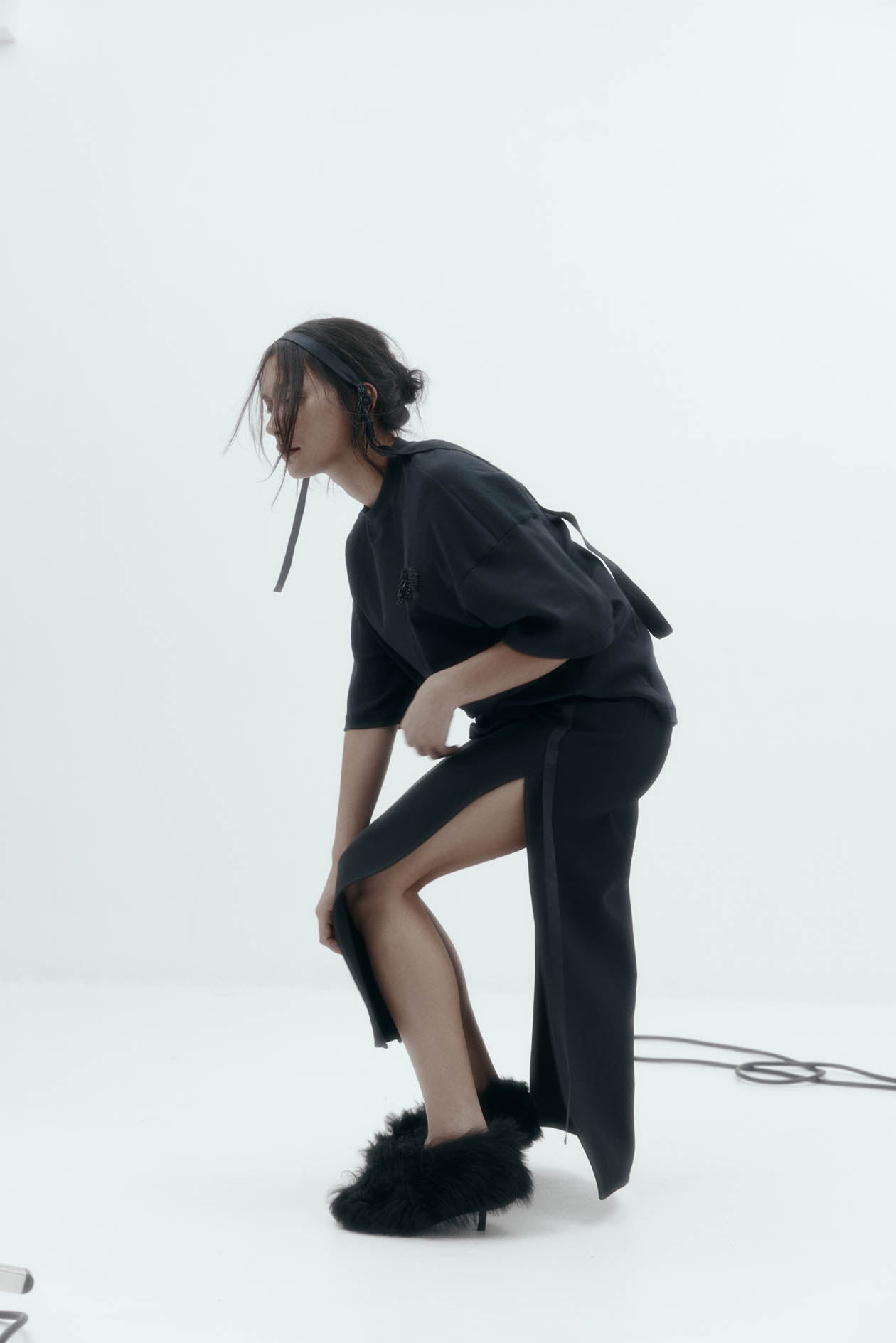 Viktor Skirt in Bonded Suiting