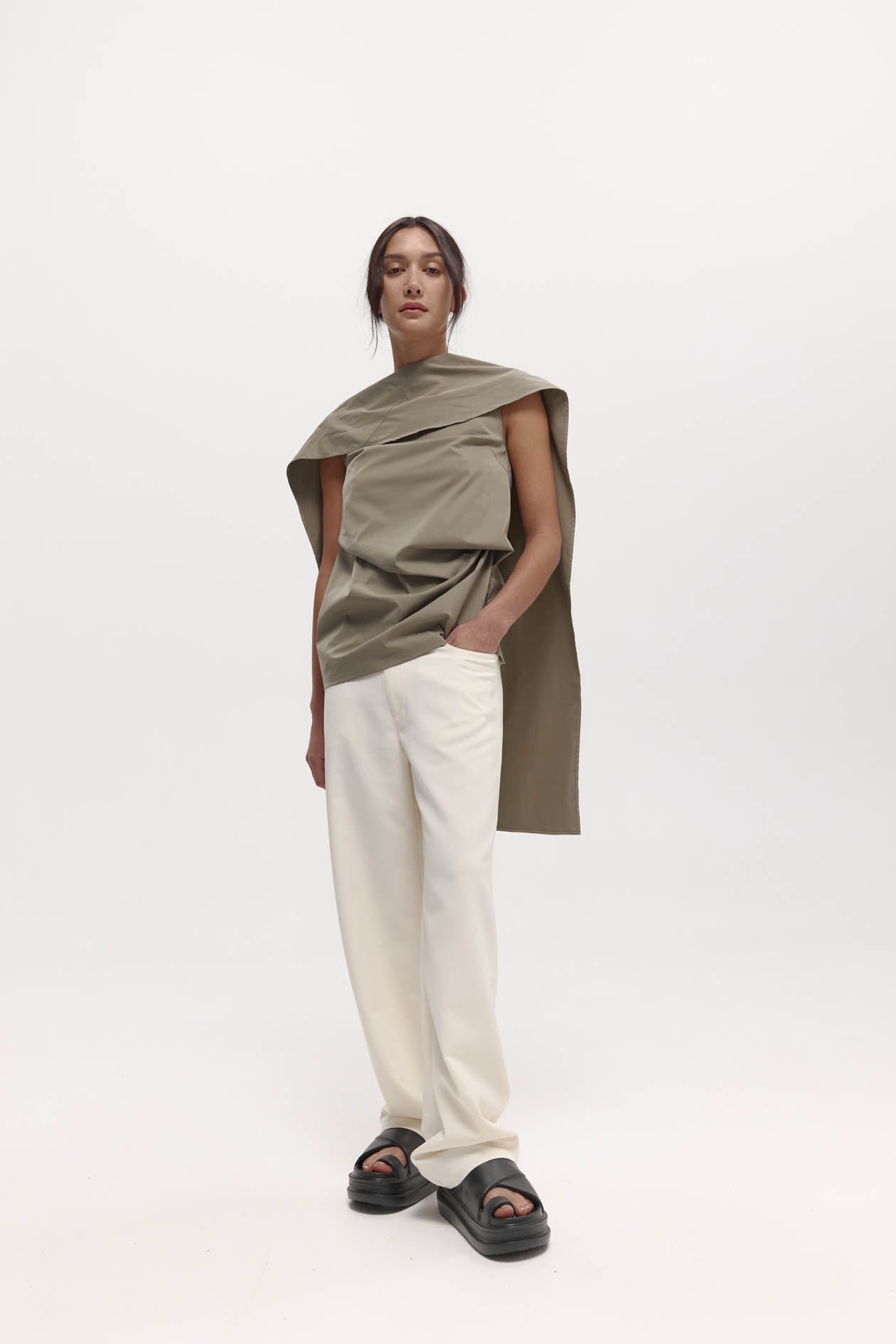 Laro Top in Tech Taffeta