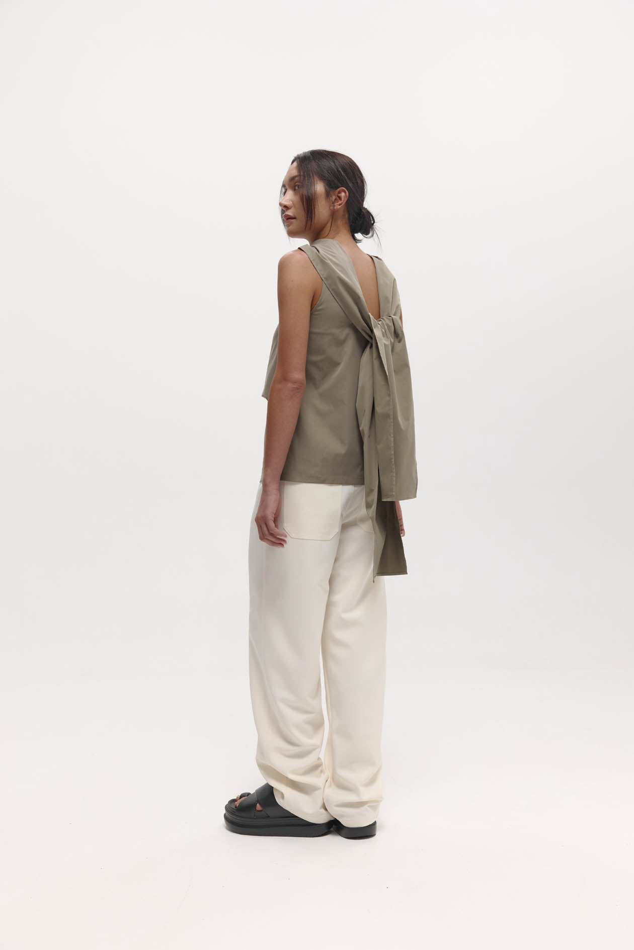 Laro Top in Tech Taffeta