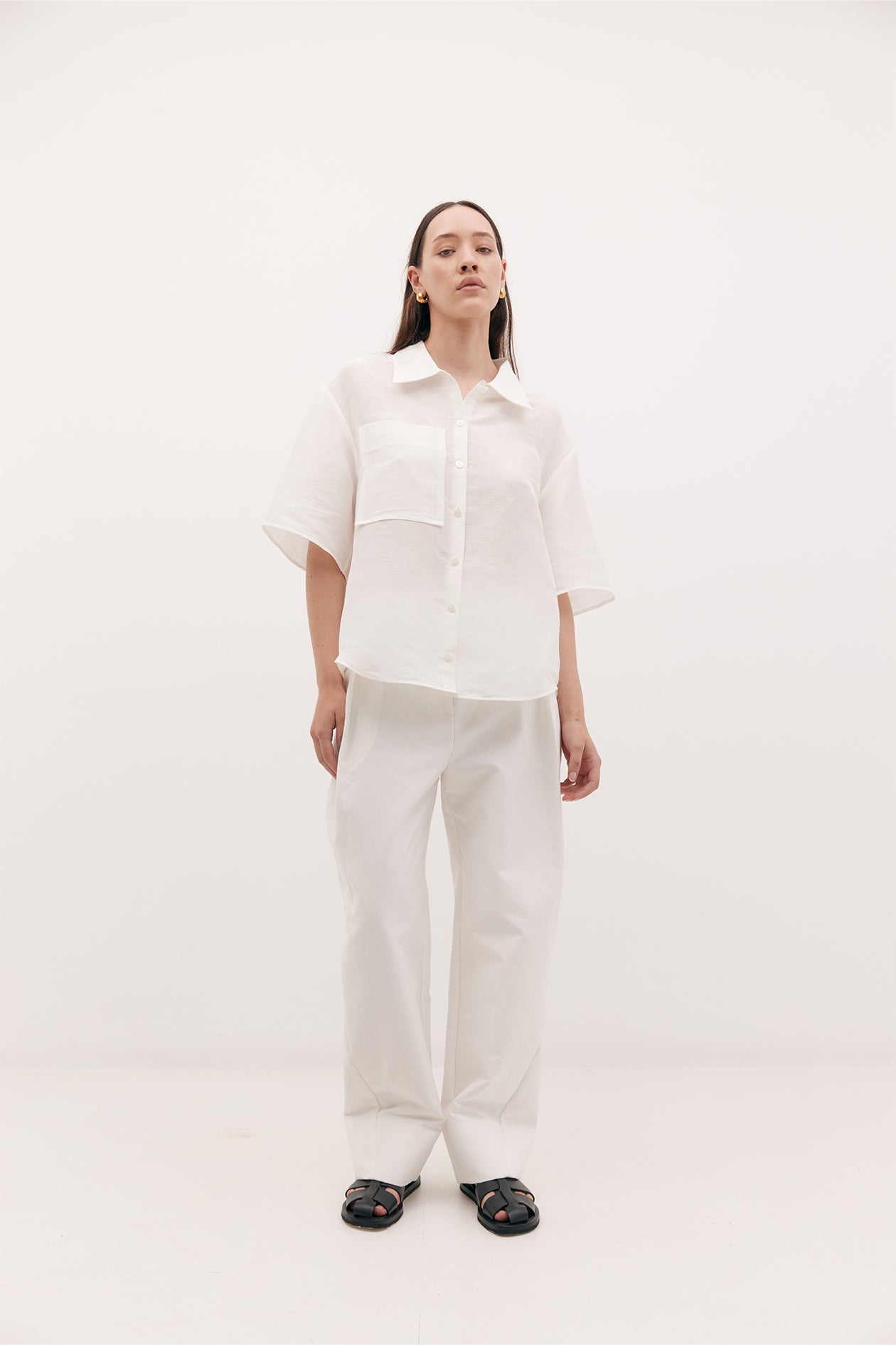 Brixton Shirt Ivory Silk