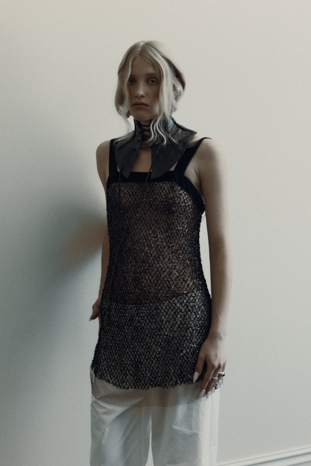 Priscilla Top in Beaded Fishnet
