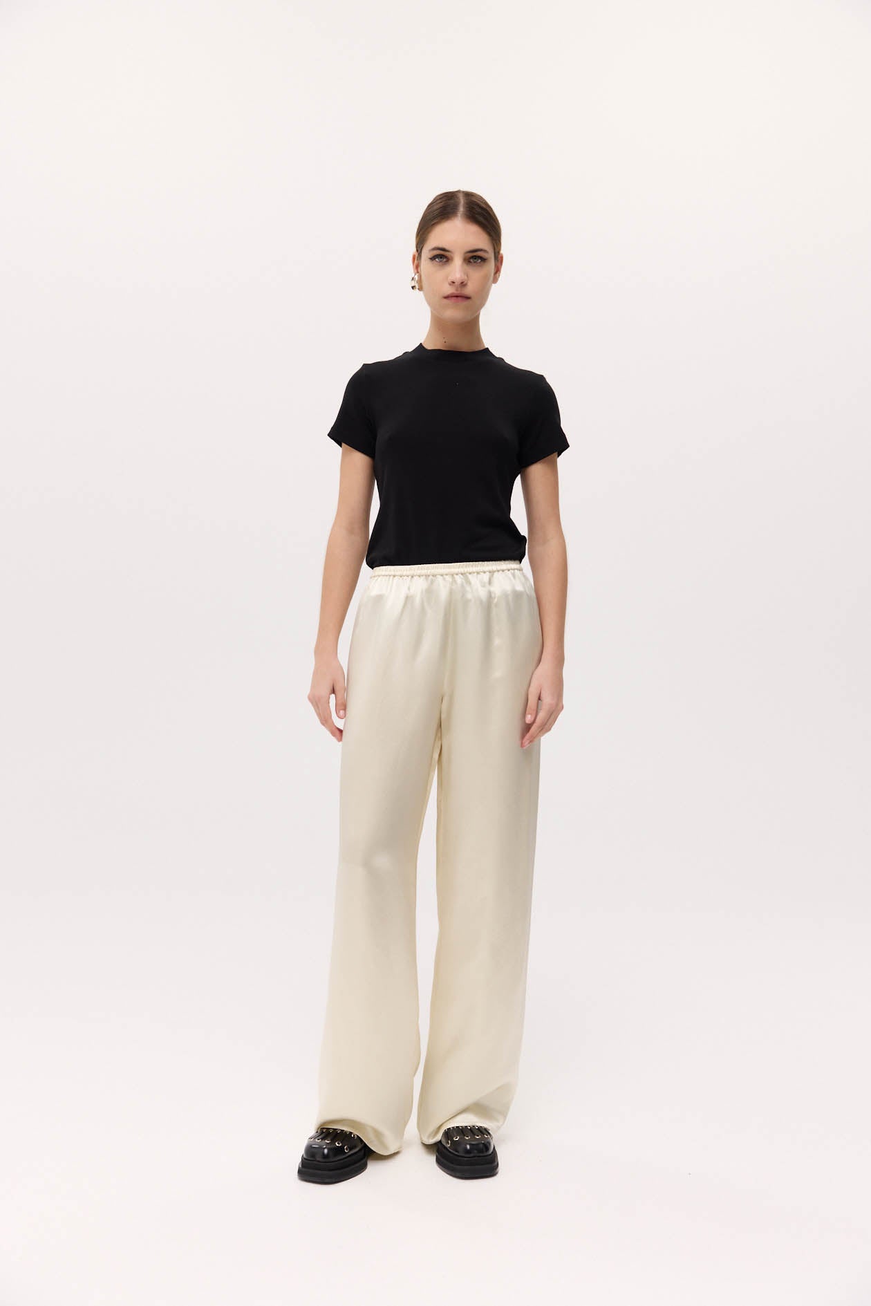 Irving Trouser Ivory Satin