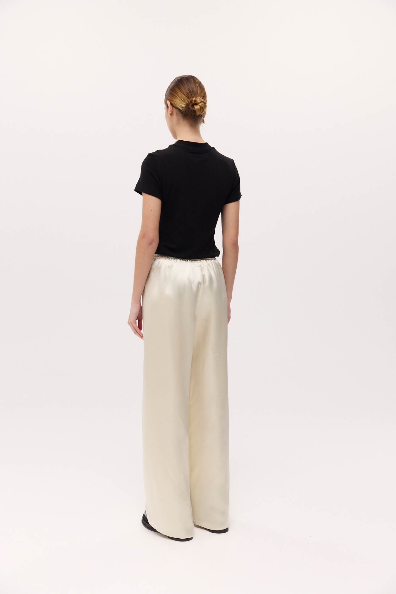 Irving Trouser Ivory Satin