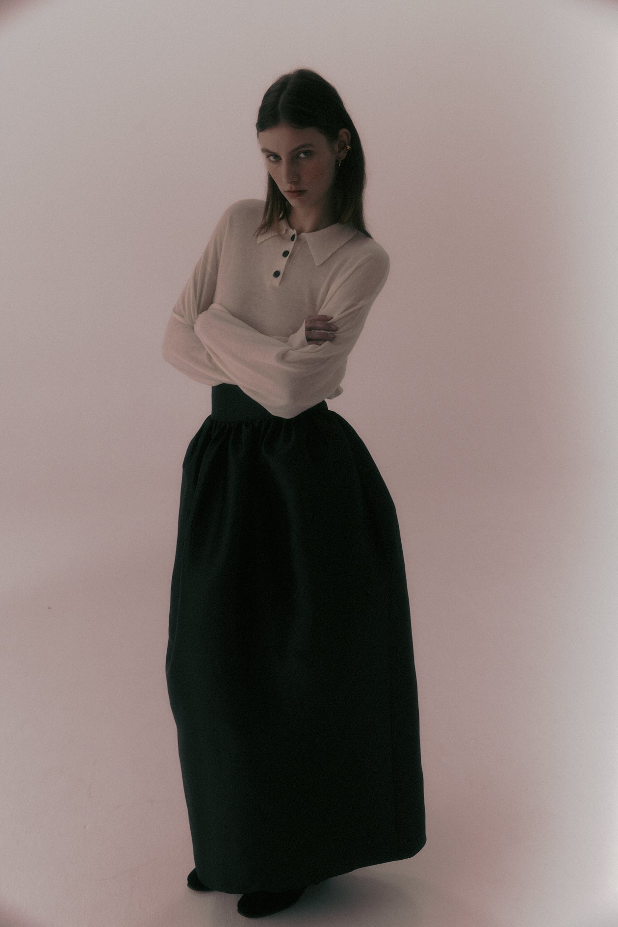 Long Sleeve Orwell Polo in Merino