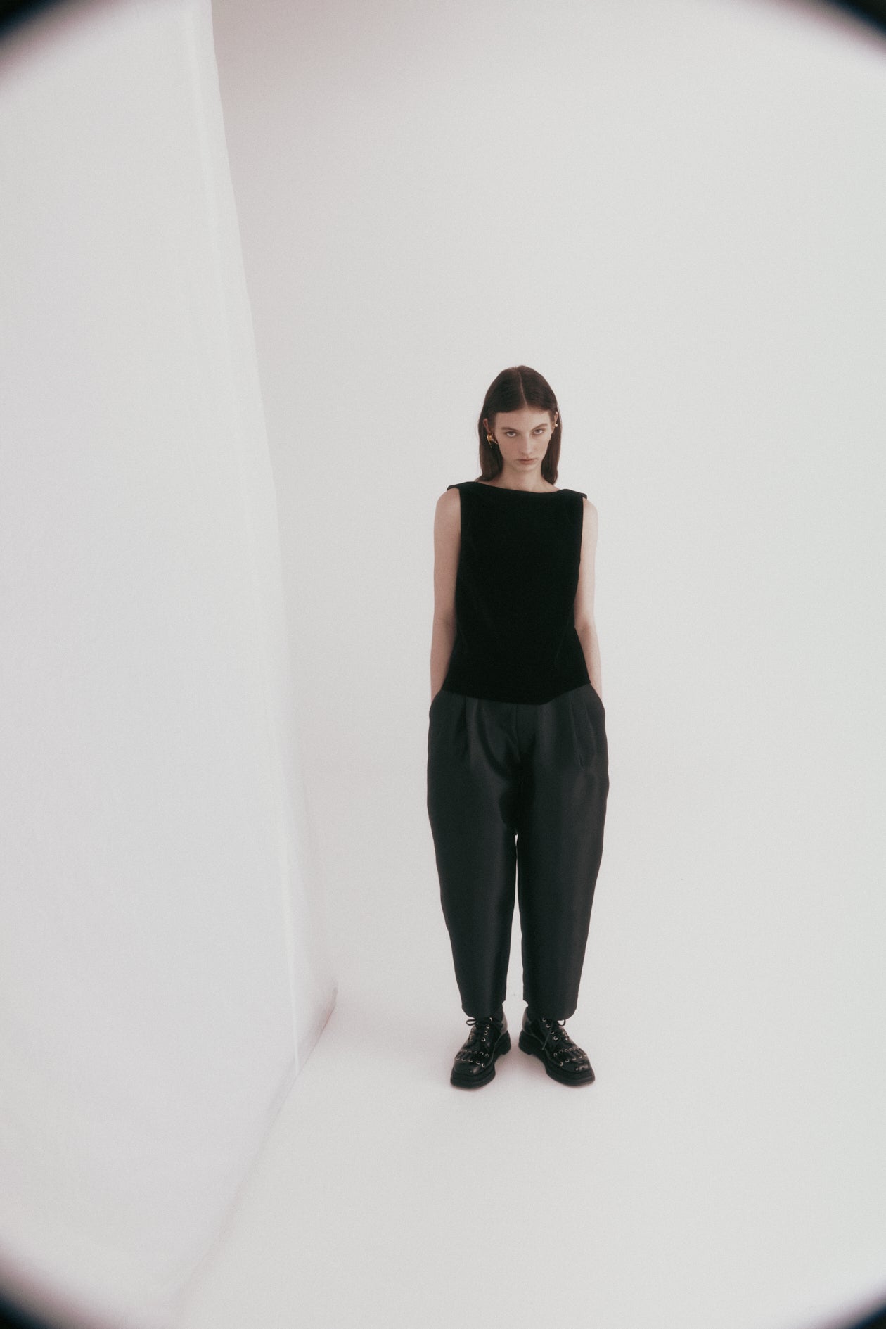 Colleen Trouser in Satin Twill