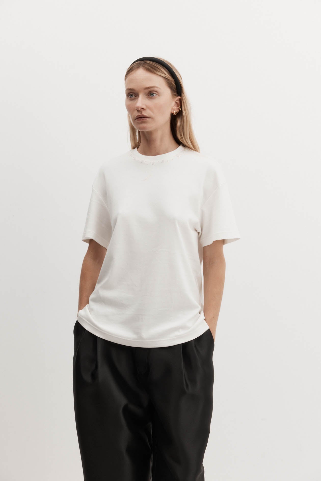 Lotte T-Shirt in Cotton Beading