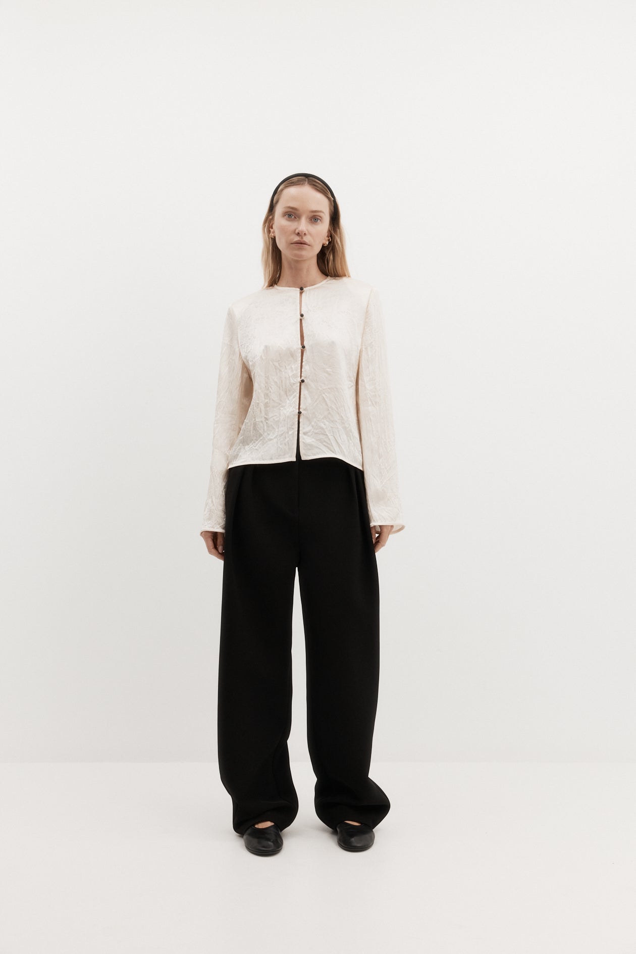 Eileen Top in Jacquard Satin