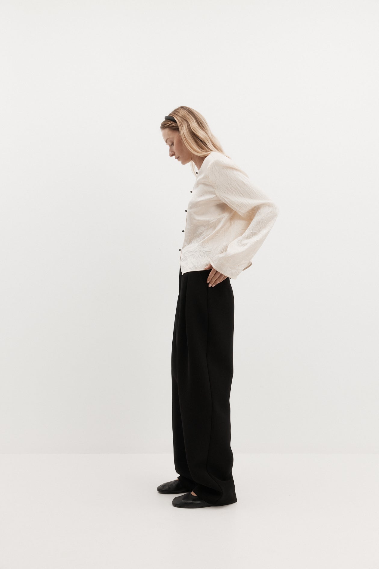 Eileen Top in Jacquard Satin