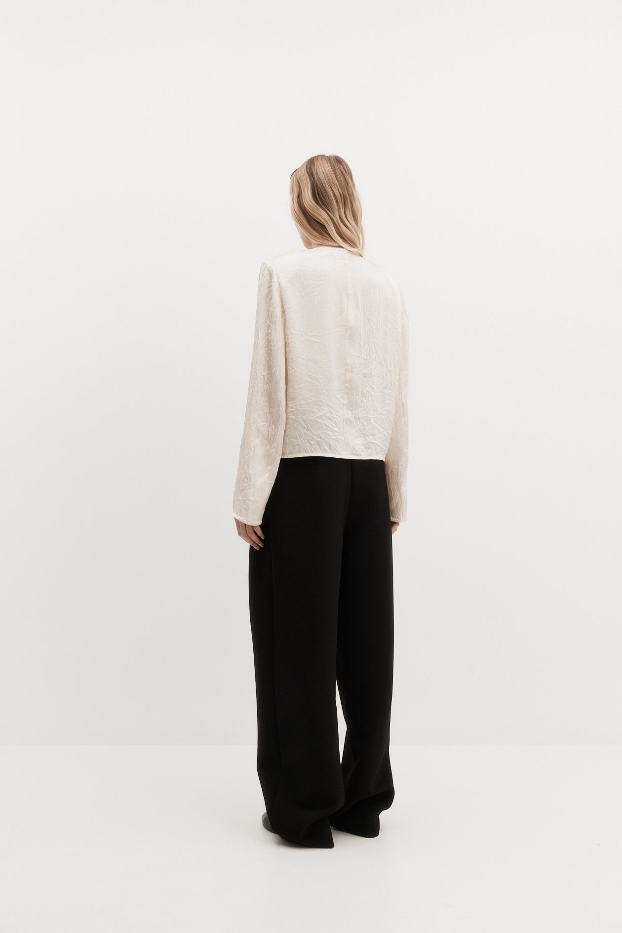 Eileen Top in Jacquard Satin