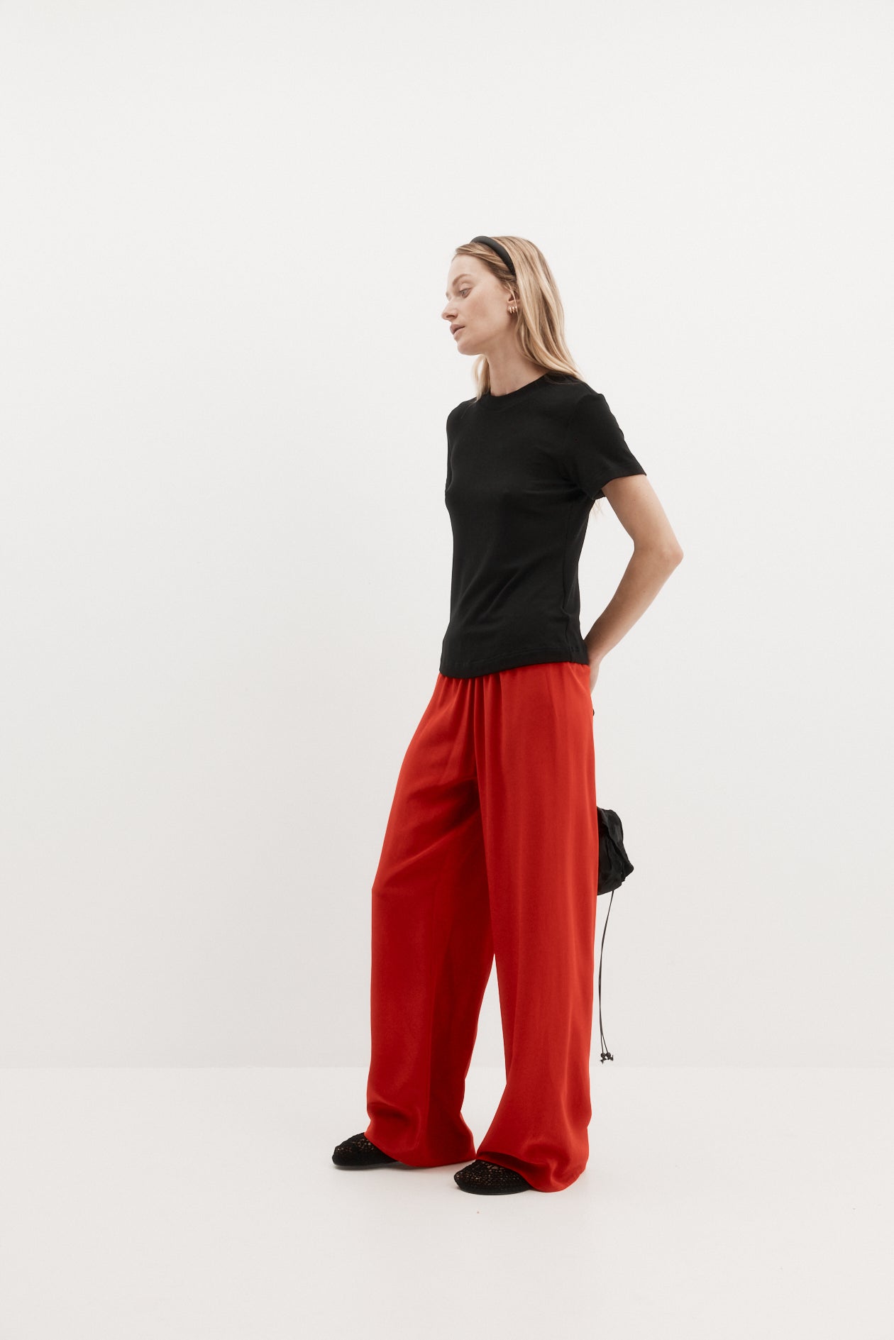Irving Trouser in Silk Crepe de Chine