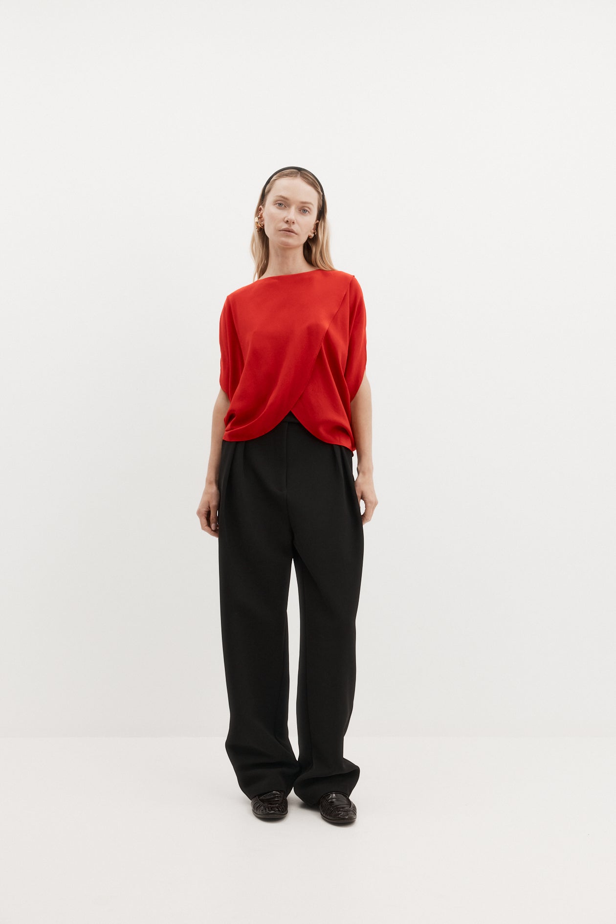 Leaf Top in Silk Crepe de Chine
