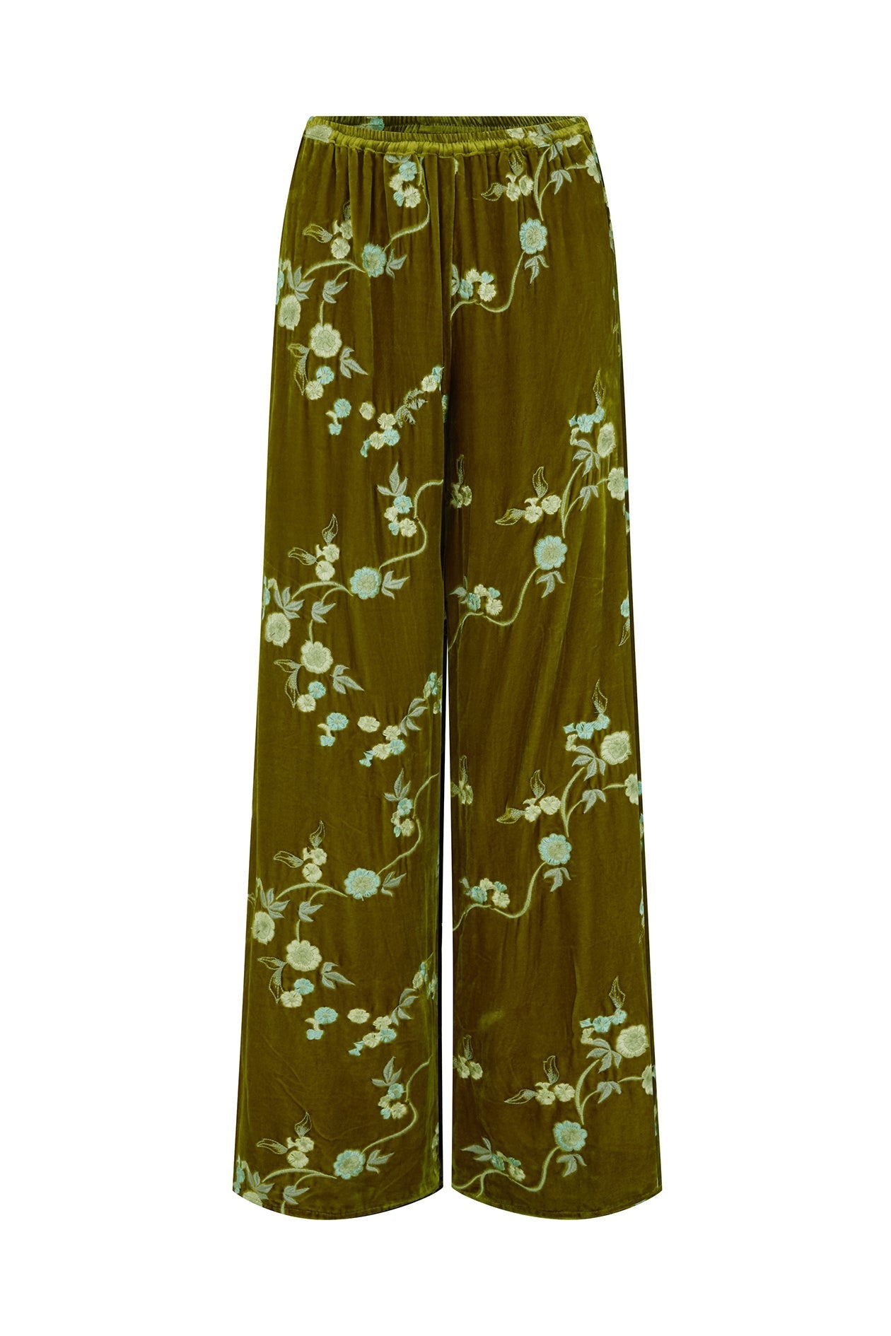 Irving Trouser in Embroidered Velvet