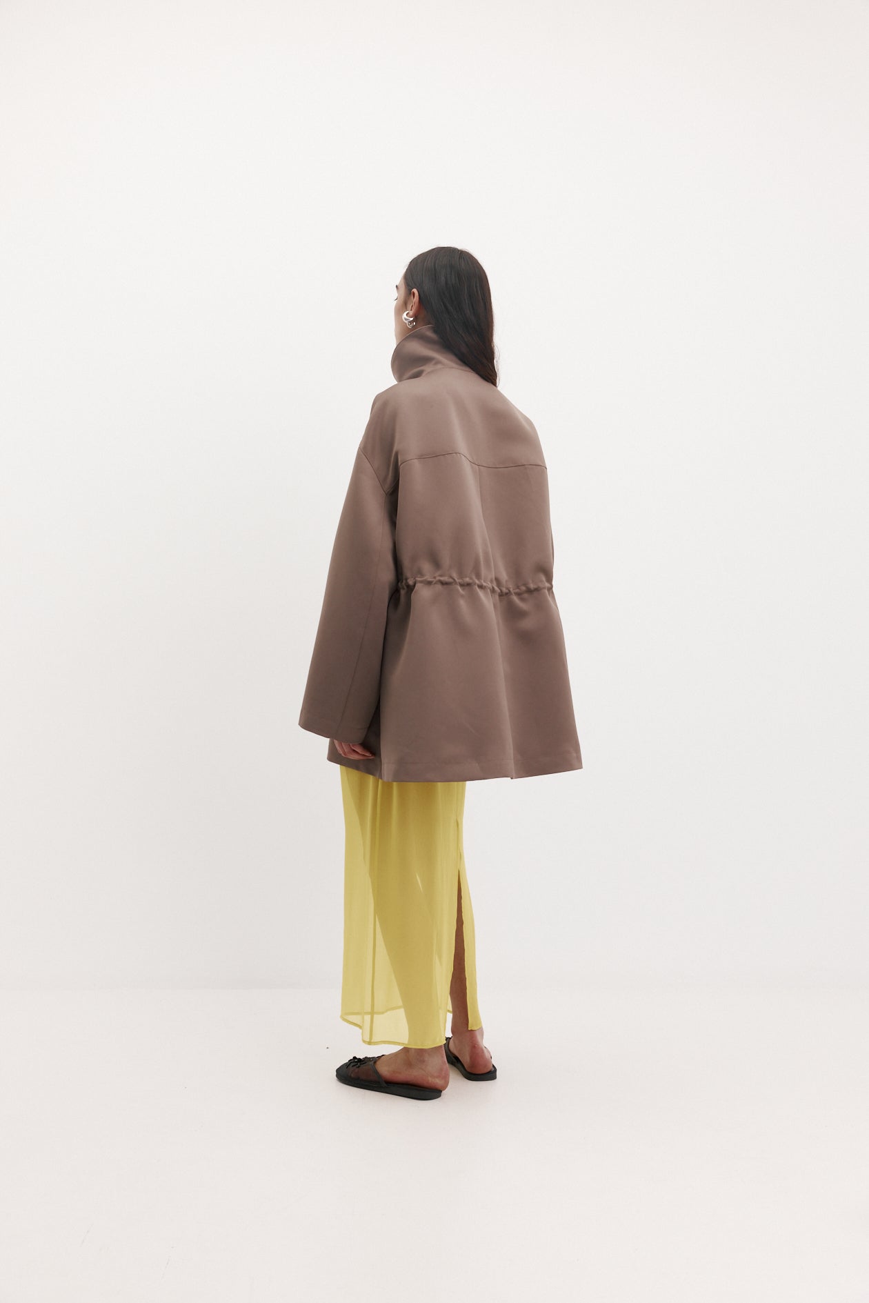 Balmoral Parka in Satin Faille