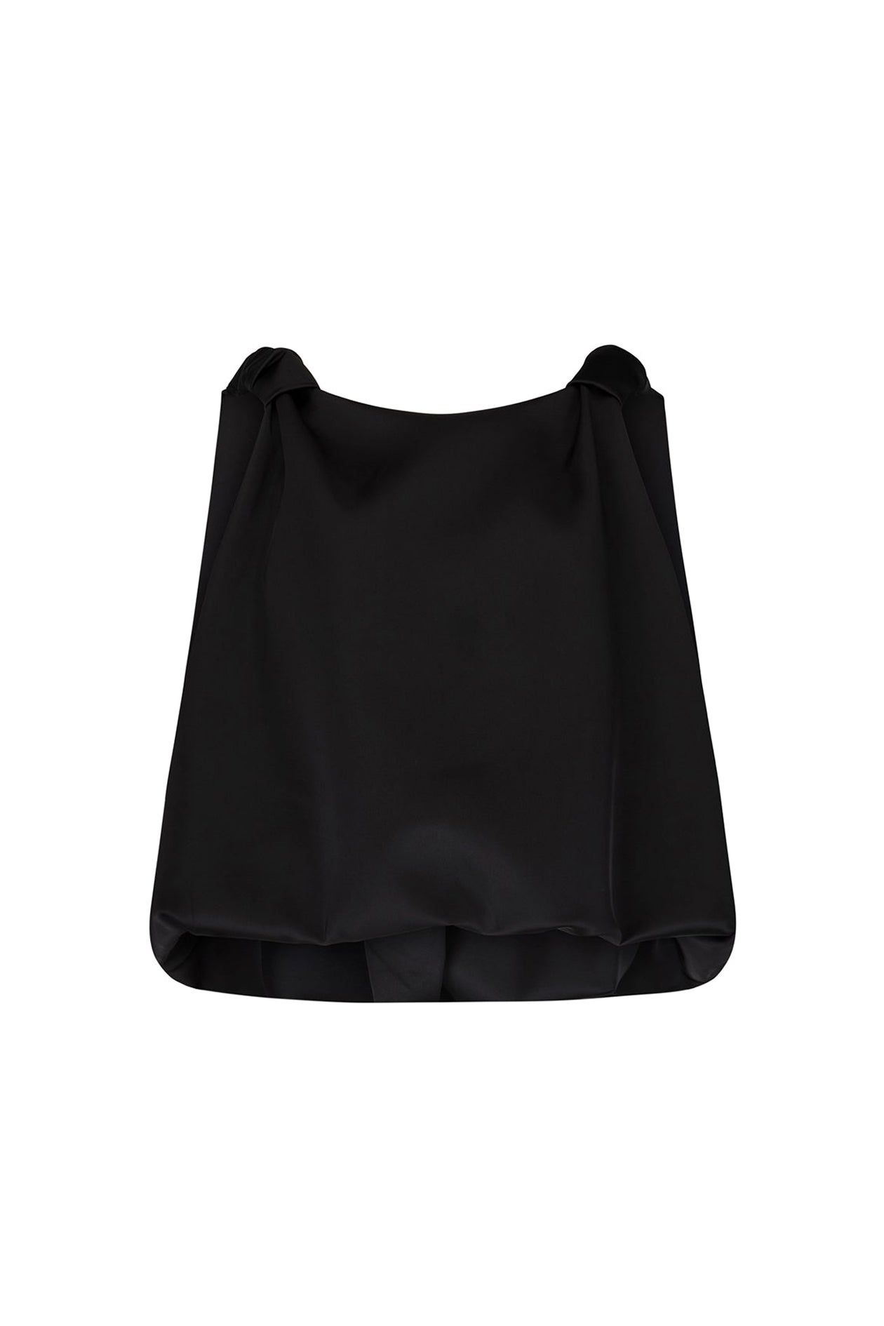 Knot Top in Bonded Satin